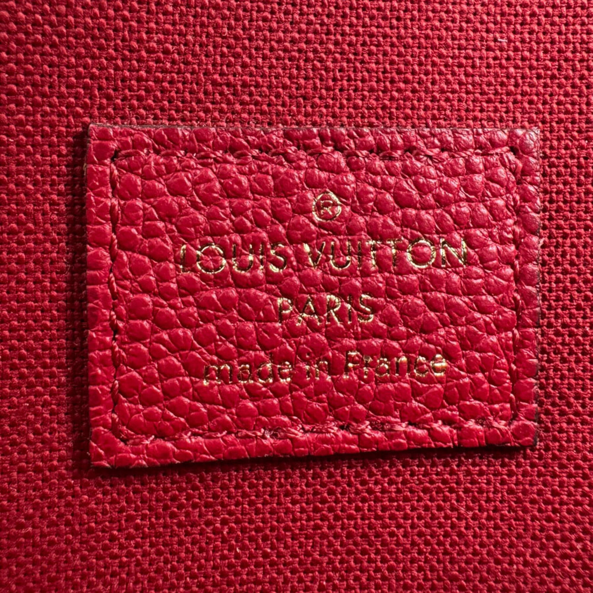 Louis Vuitton Red Color Monogram Empreinte Pochette Shoulder Bag (Pre-Owned)