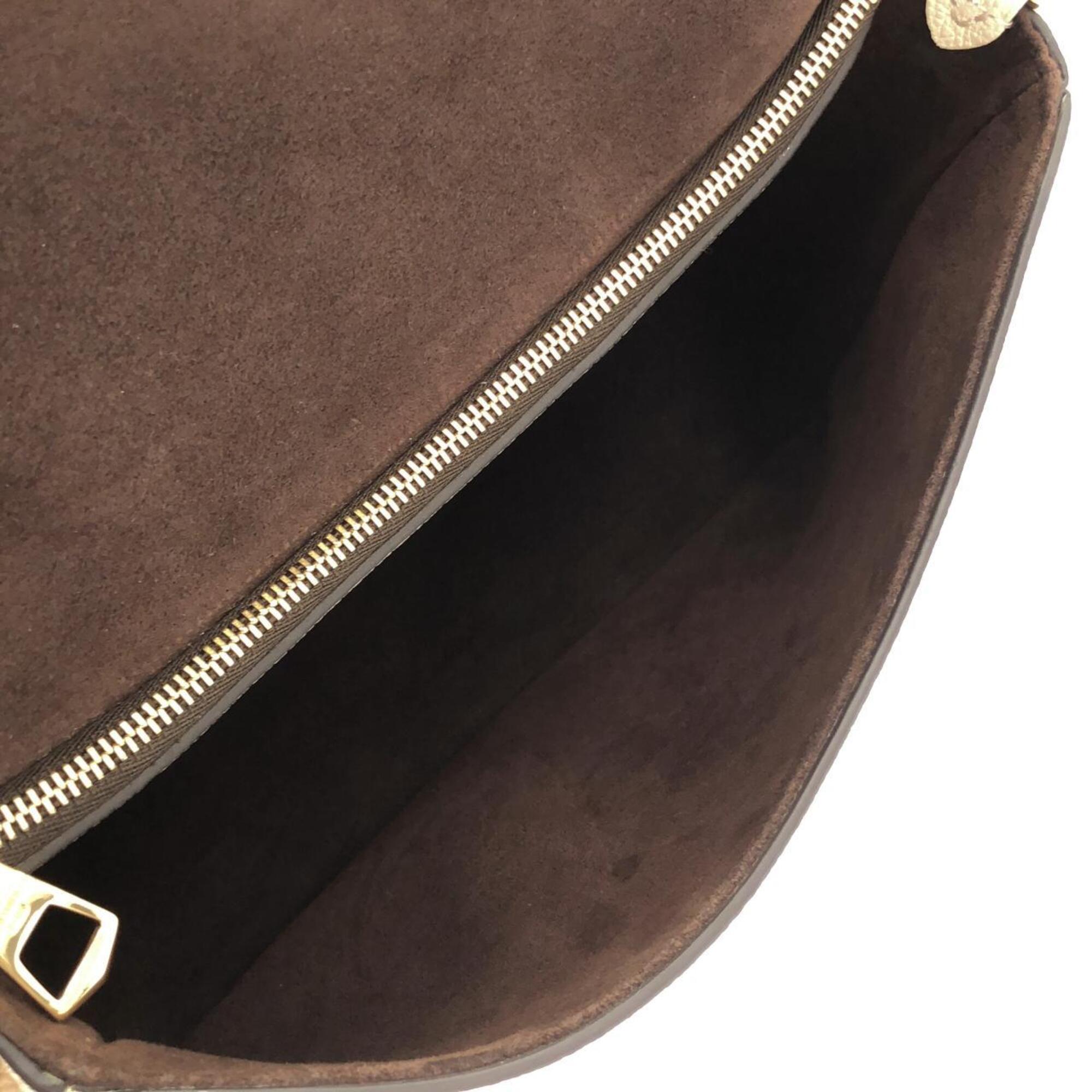 Louis Vuitton Beige Leather Shoulder Bag (Pre-Owned)