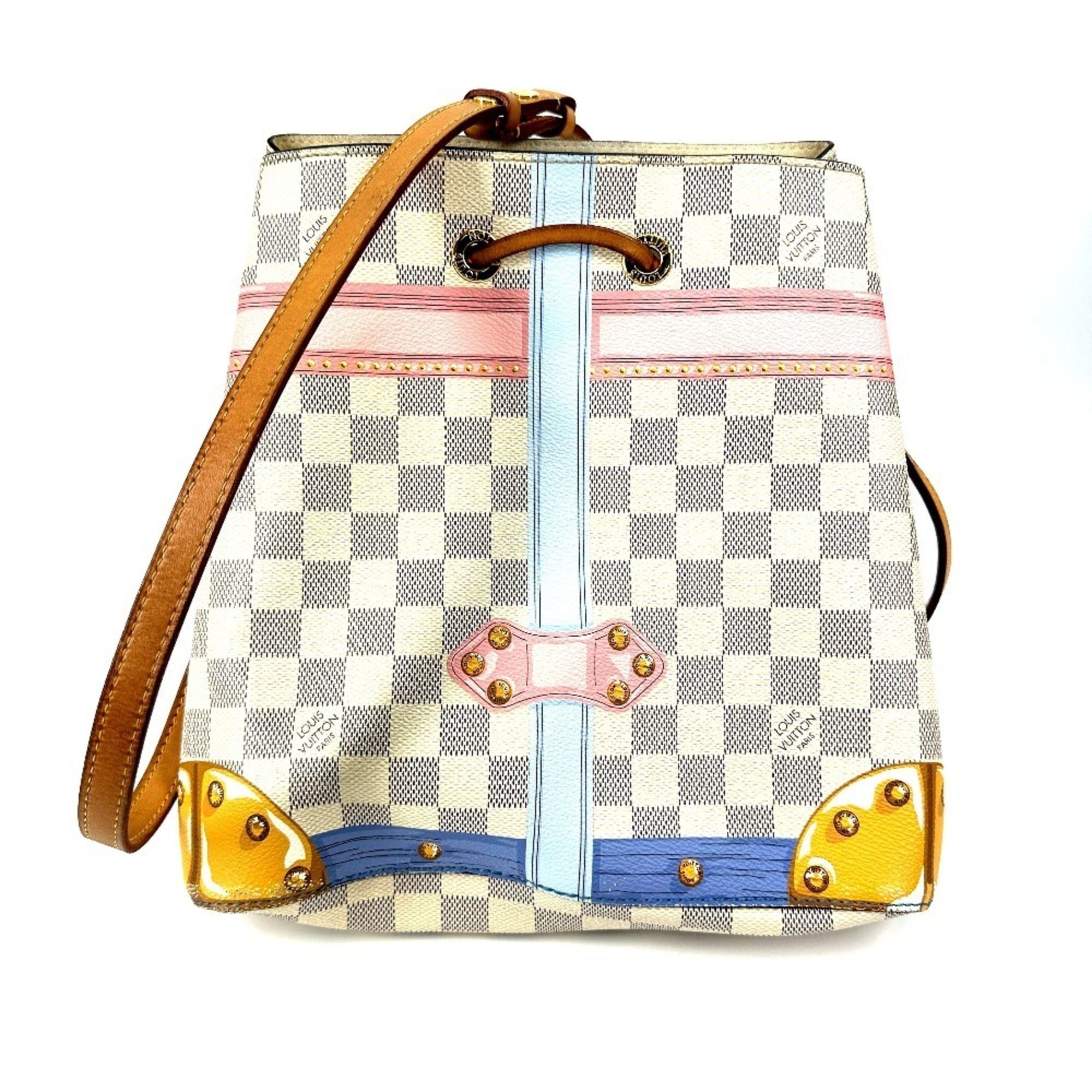 Louis Vuitton White Damier Azur Canvas Shoulder Bag (Pre-Owned)
