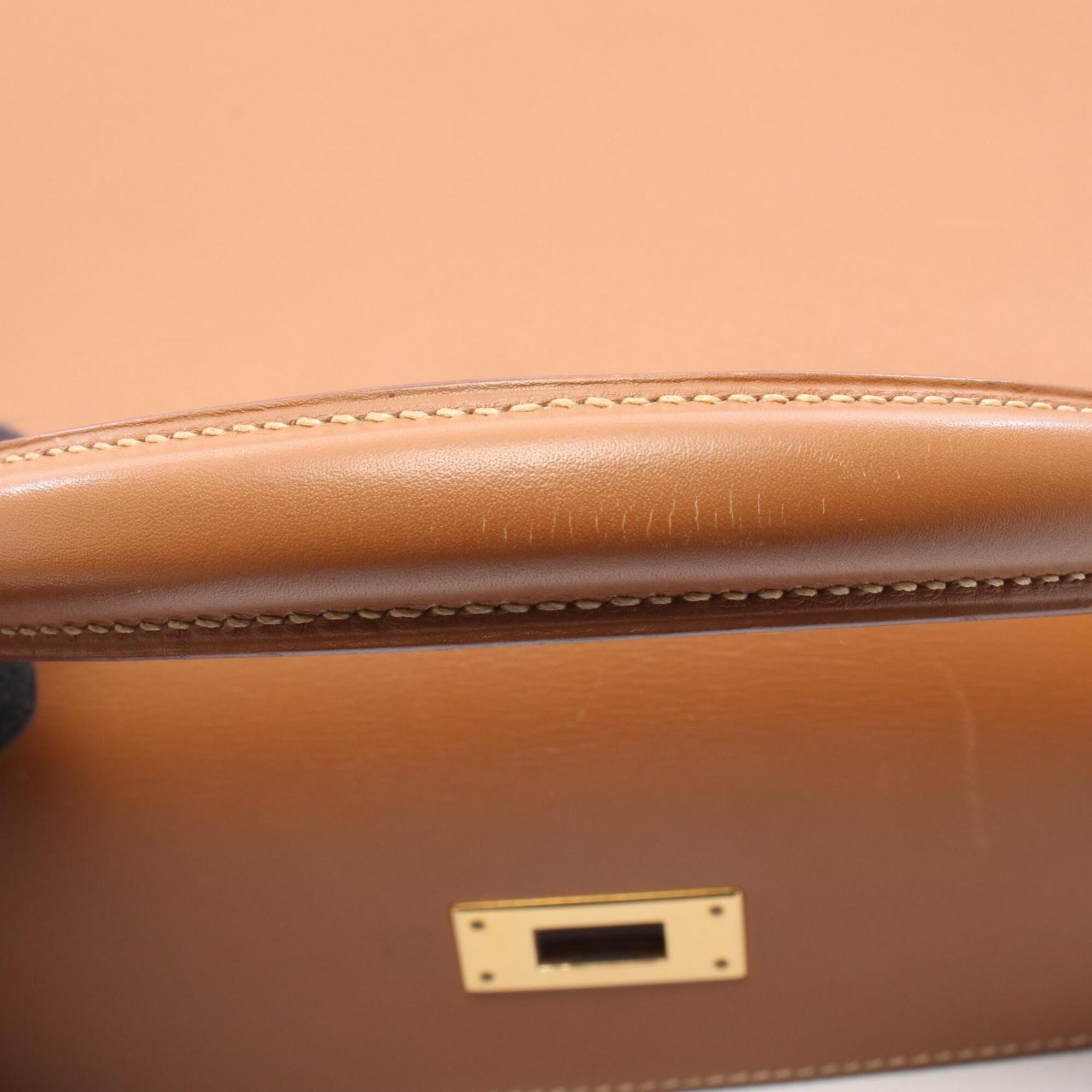 Hermes Brown Natural Chamonix Leather Handbag (Pre-Owned)