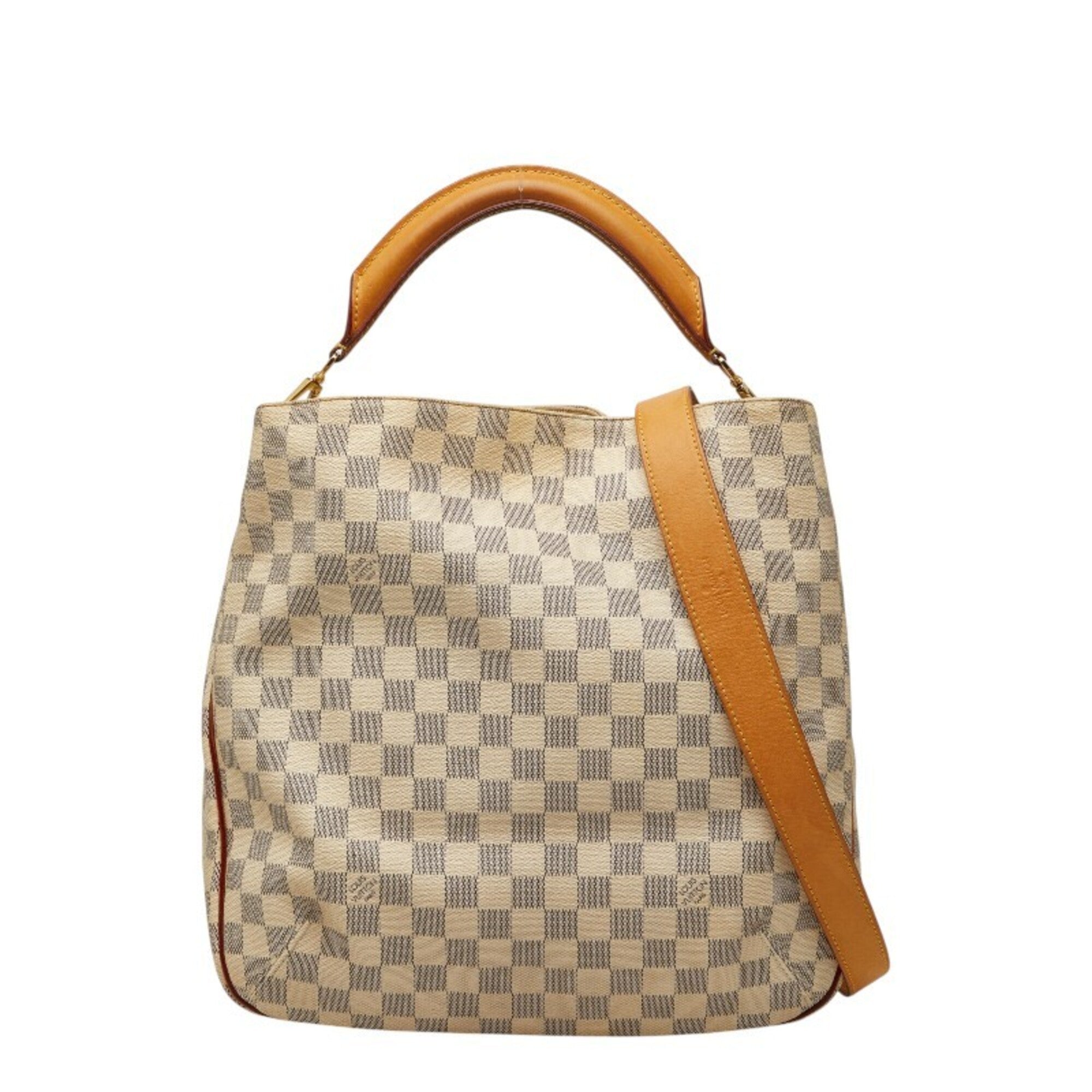 Louis Vuitton White Pvc Leather Handbag Shoulder Bag (Pre-Owned)