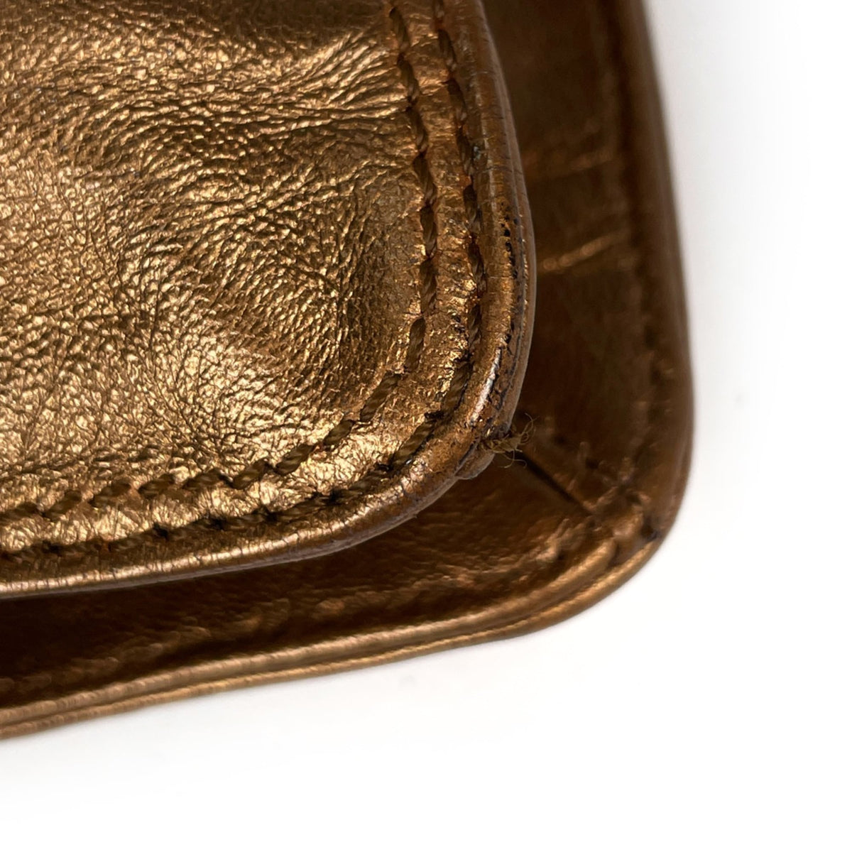 Chanel Bronze Leather Shoulder Bag (Pre-Owned)