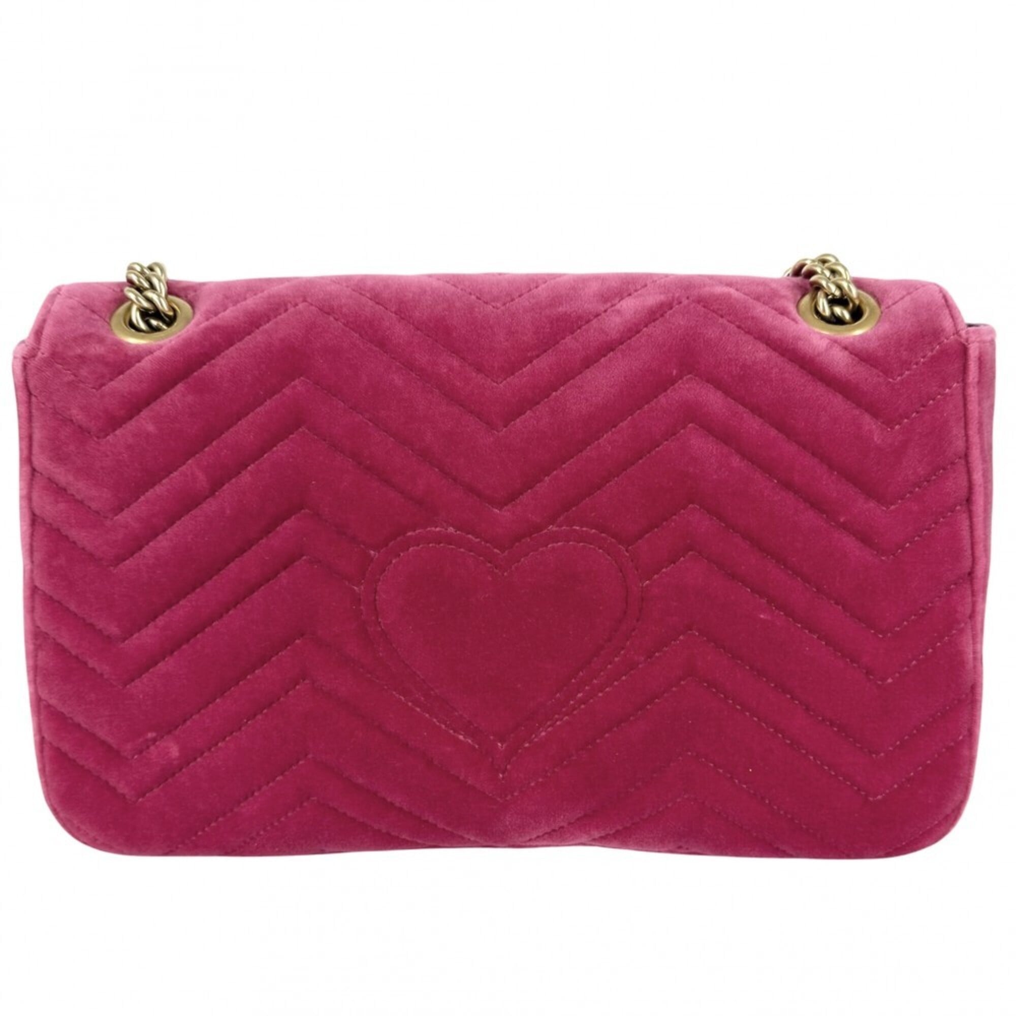 Gucci Gg Marmont Pink Leather Shoulder Bag (Pre-Owned)