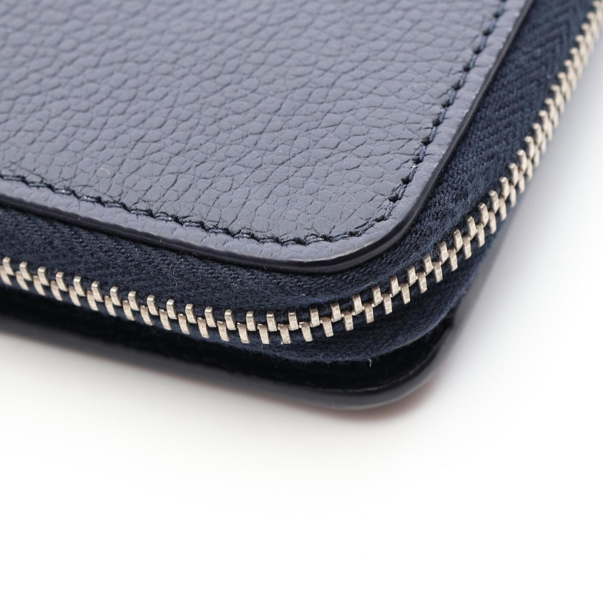 Yves Saint Laurent Navy Leather Wallet (Bi-Fold) (Pre-Owned)