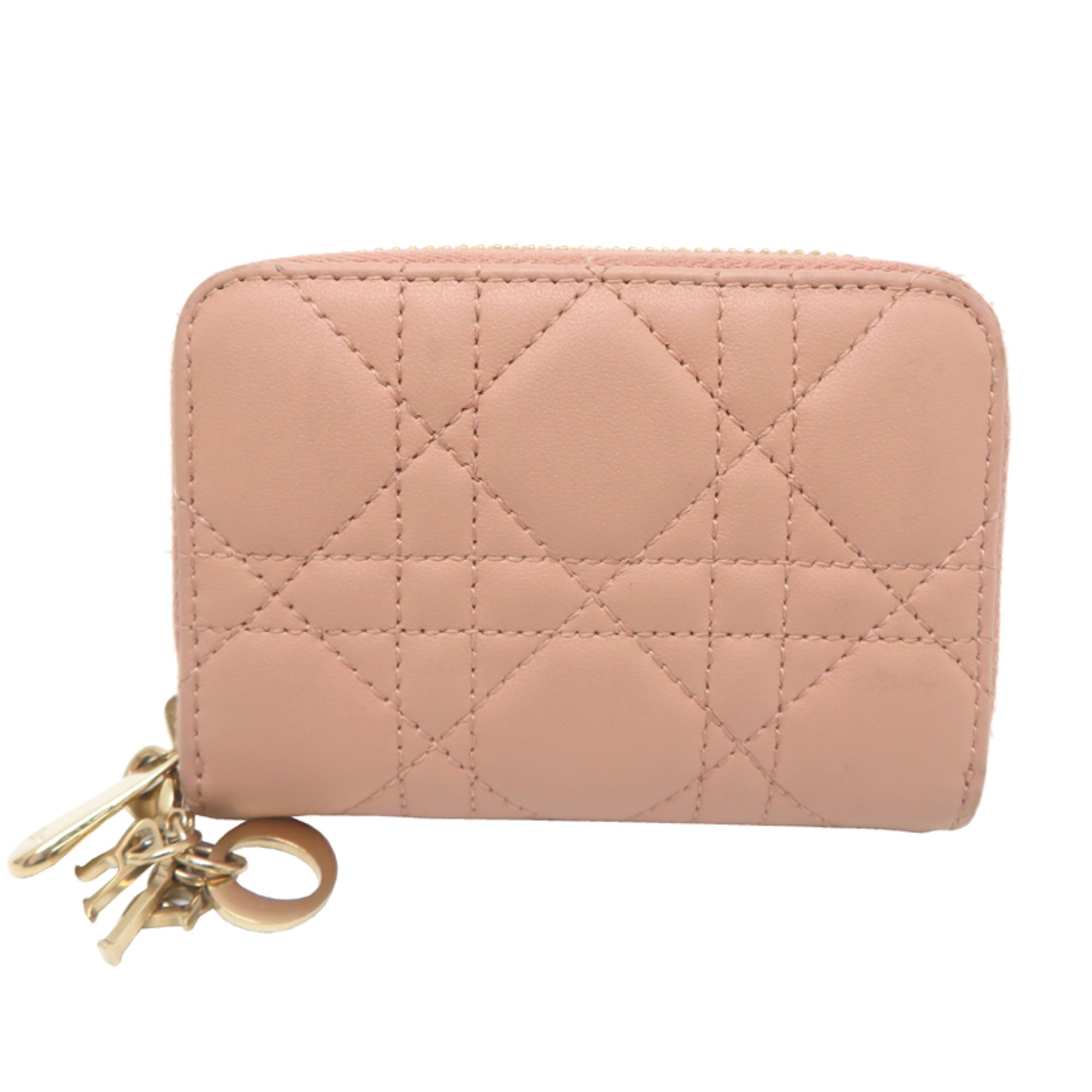 Christian Dior Pink Leather Coin Purse/Coin Case (Pre-Owned)