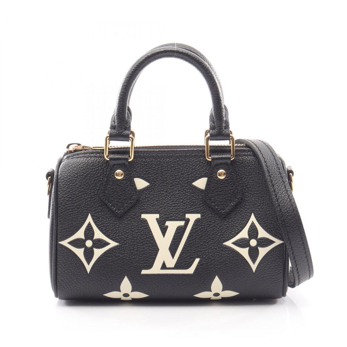 Louis Vuitton Beige Bicolor Black Monogram Empreinte Leather Handbag (Pre-Owned)