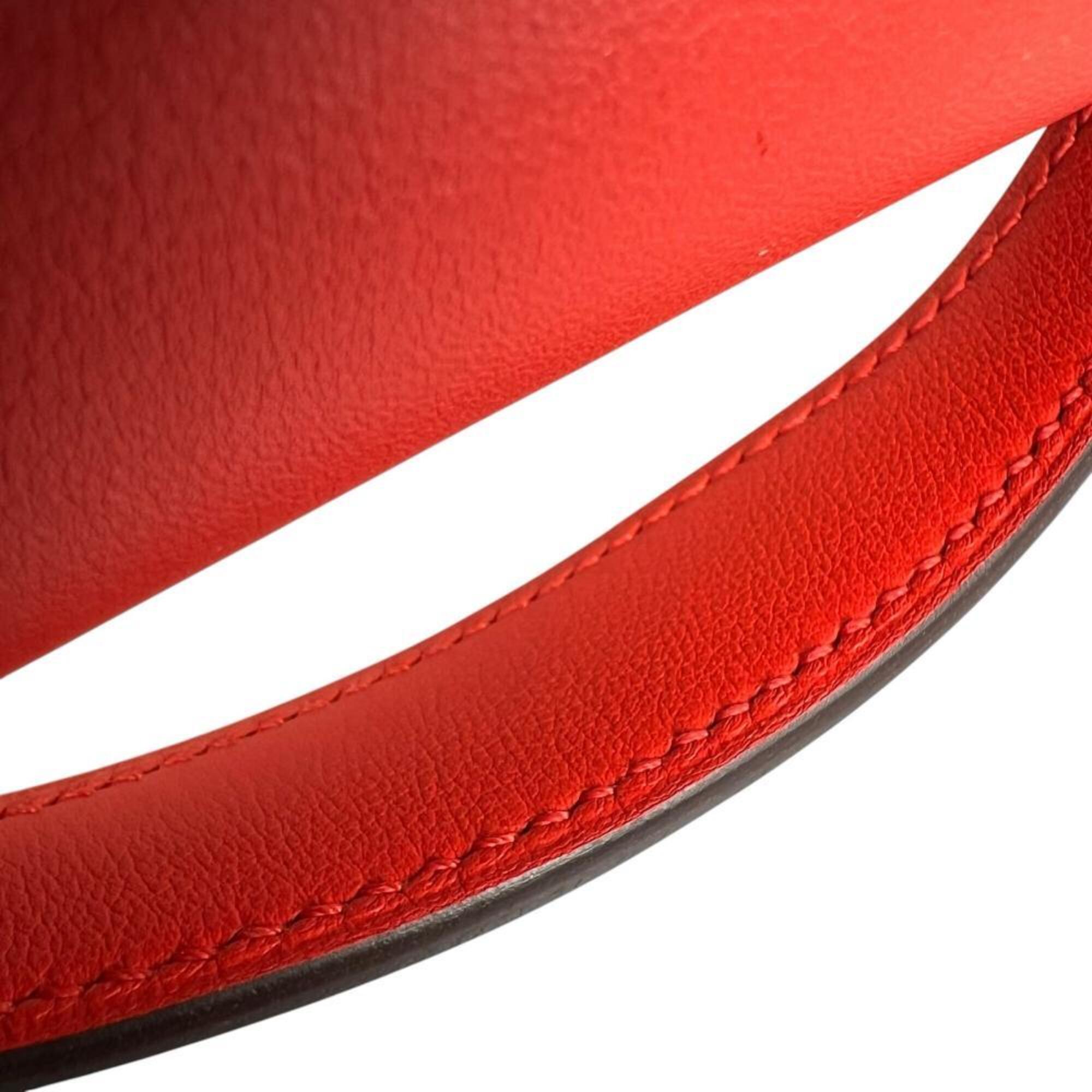 Hermes Red Color Swift Leather Clutch Bag Handbag (Pre-Owned)