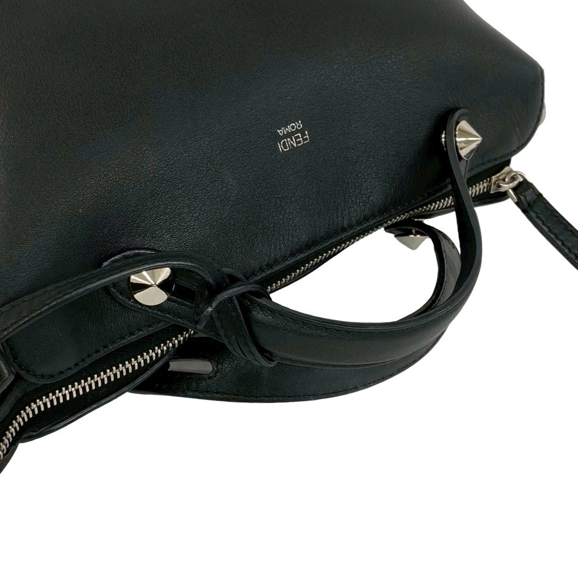 Fendi Black Leather Handbag Shoulder Bag (Pre-Owned)