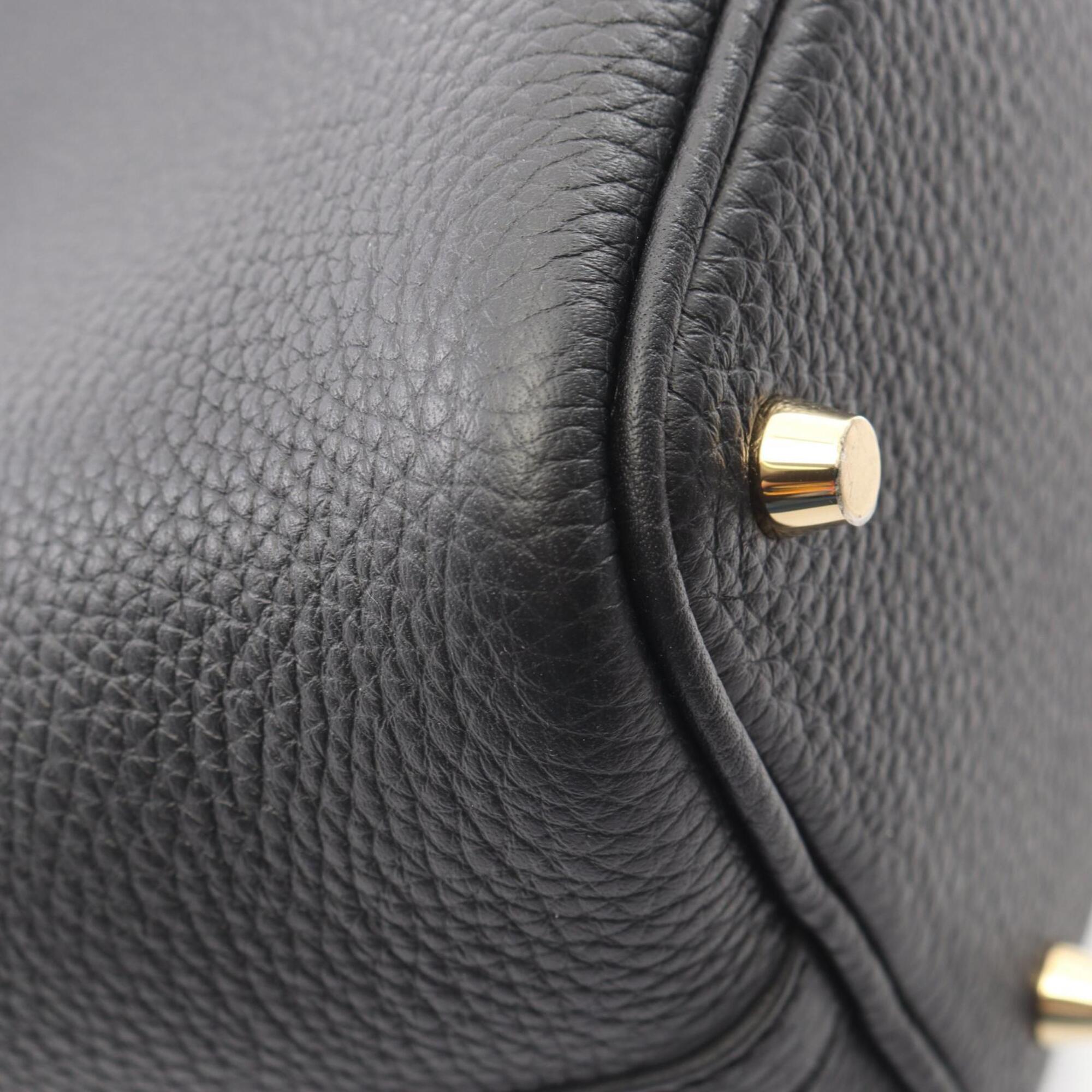 Hermes Black Taurillon Clemence Leather Leather Handbag (Pre-Owned)