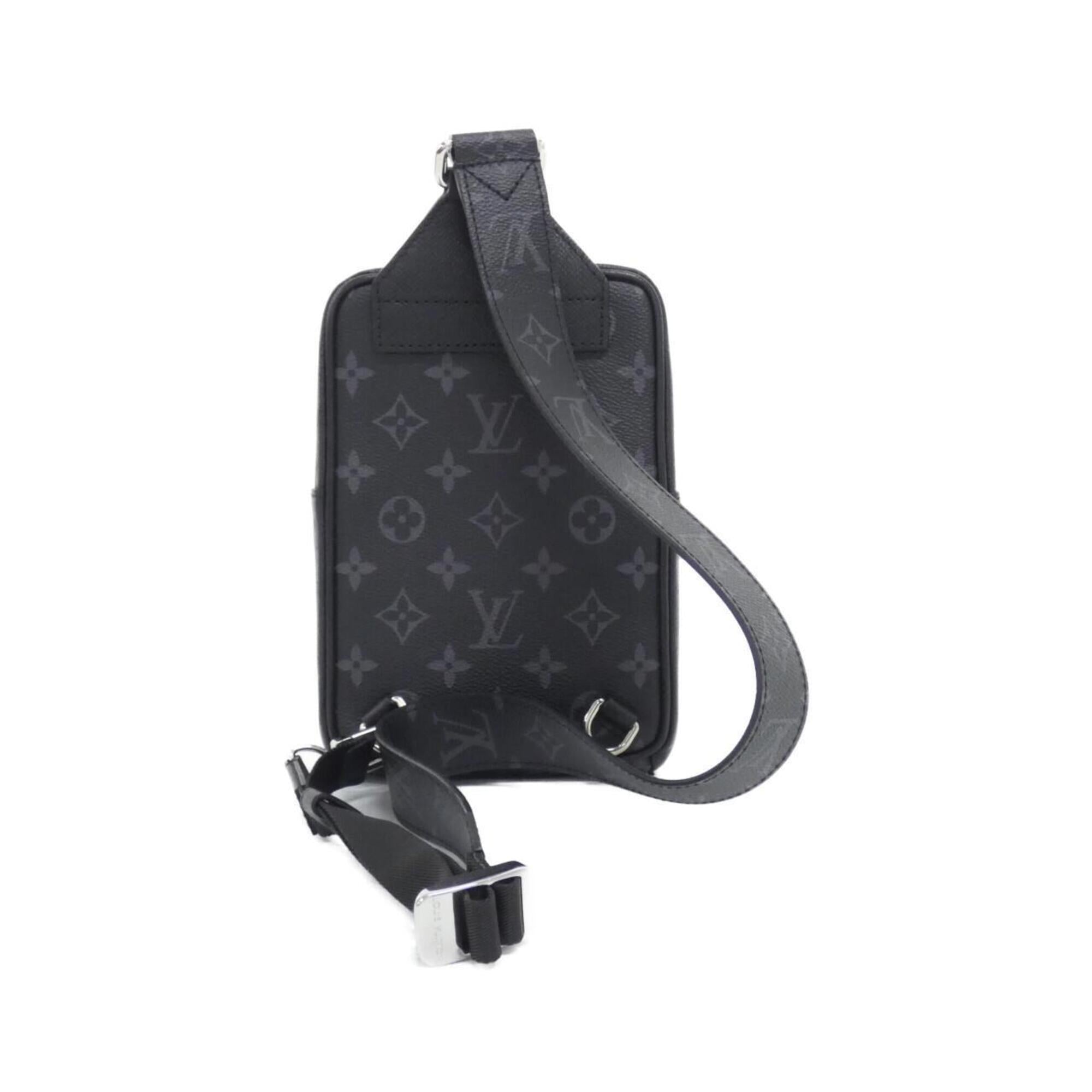 Louis Vuitton Black Coated Canvas Leather Shoulder Bag (Pre-Owned)