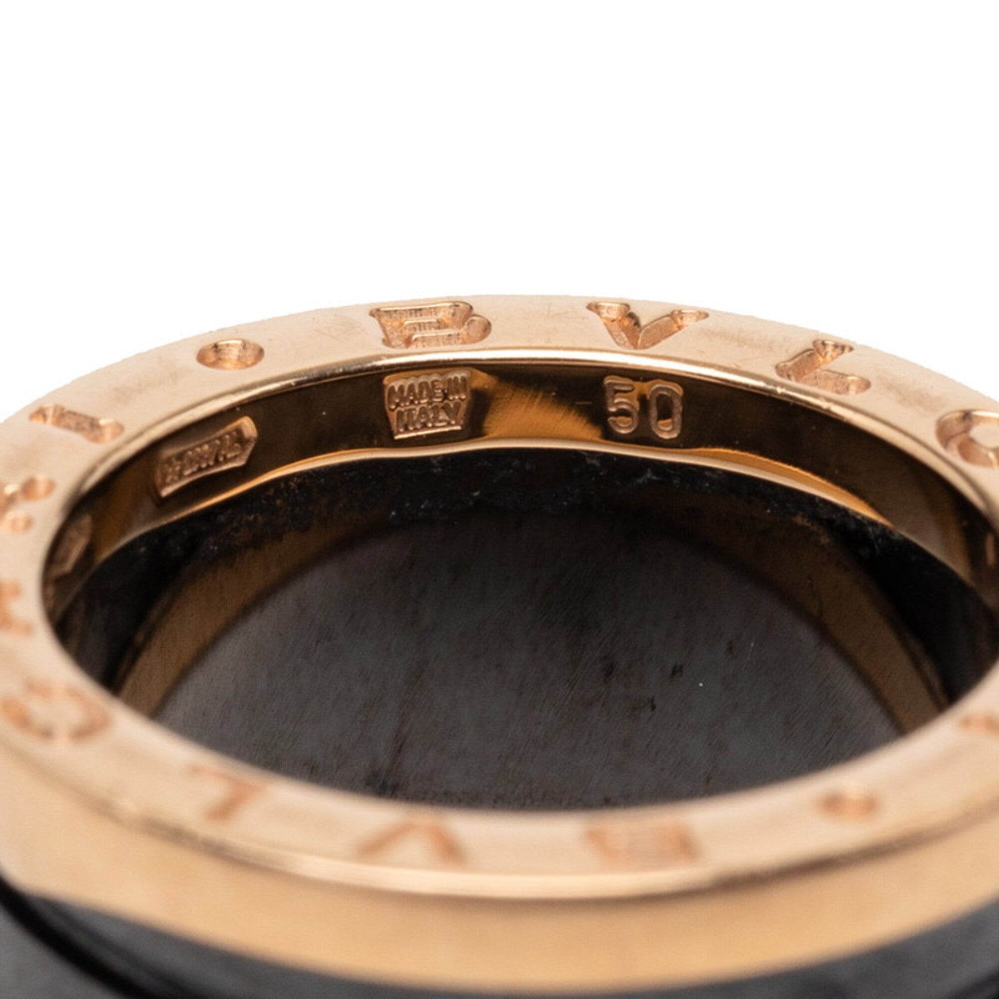 Bvlgari Black Yellow Gold (18K) Ceramic Band Ring (Pre-Owned)