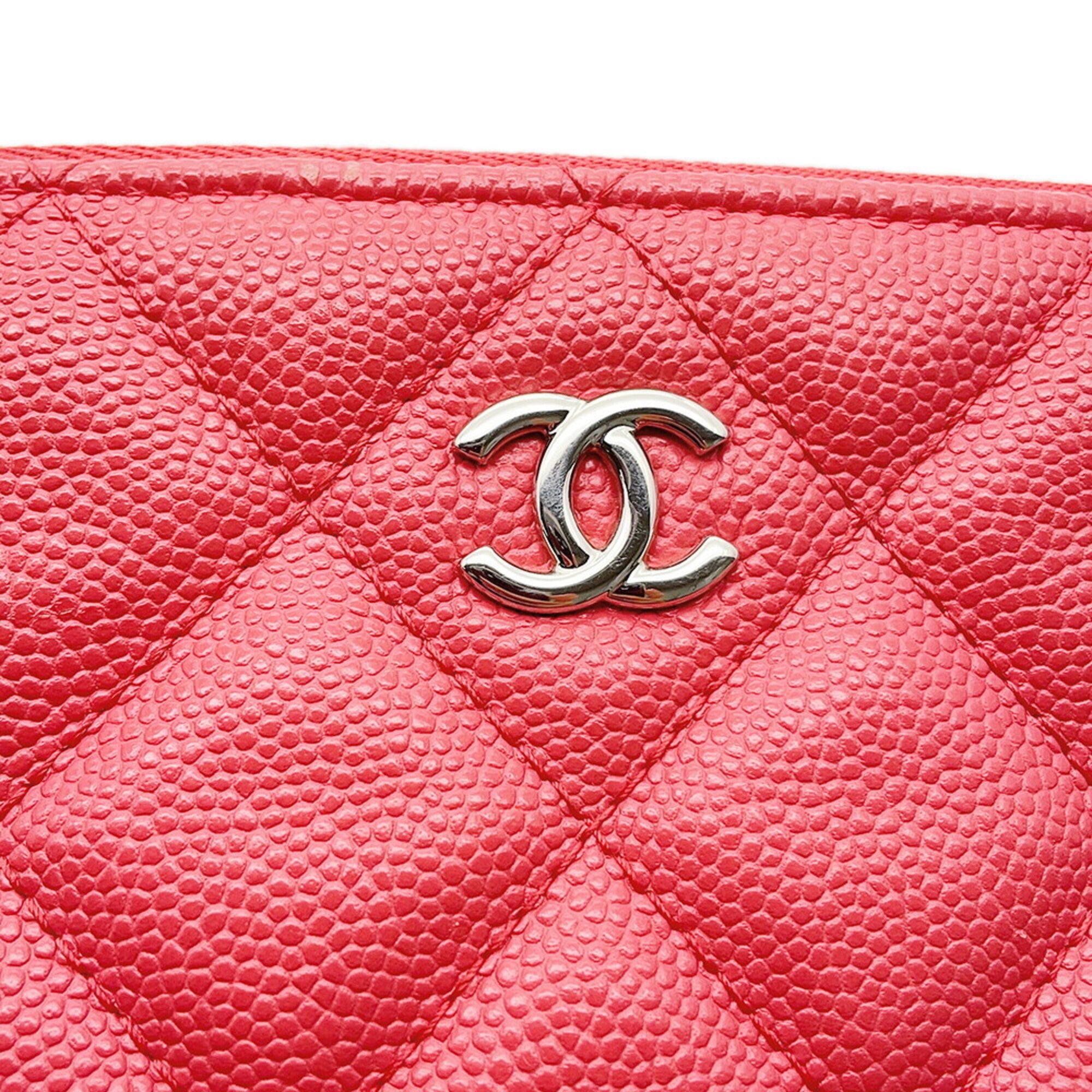 Chanel Matelasse Pink Grained Calfskin Clutch Bag (Pre-Owned)