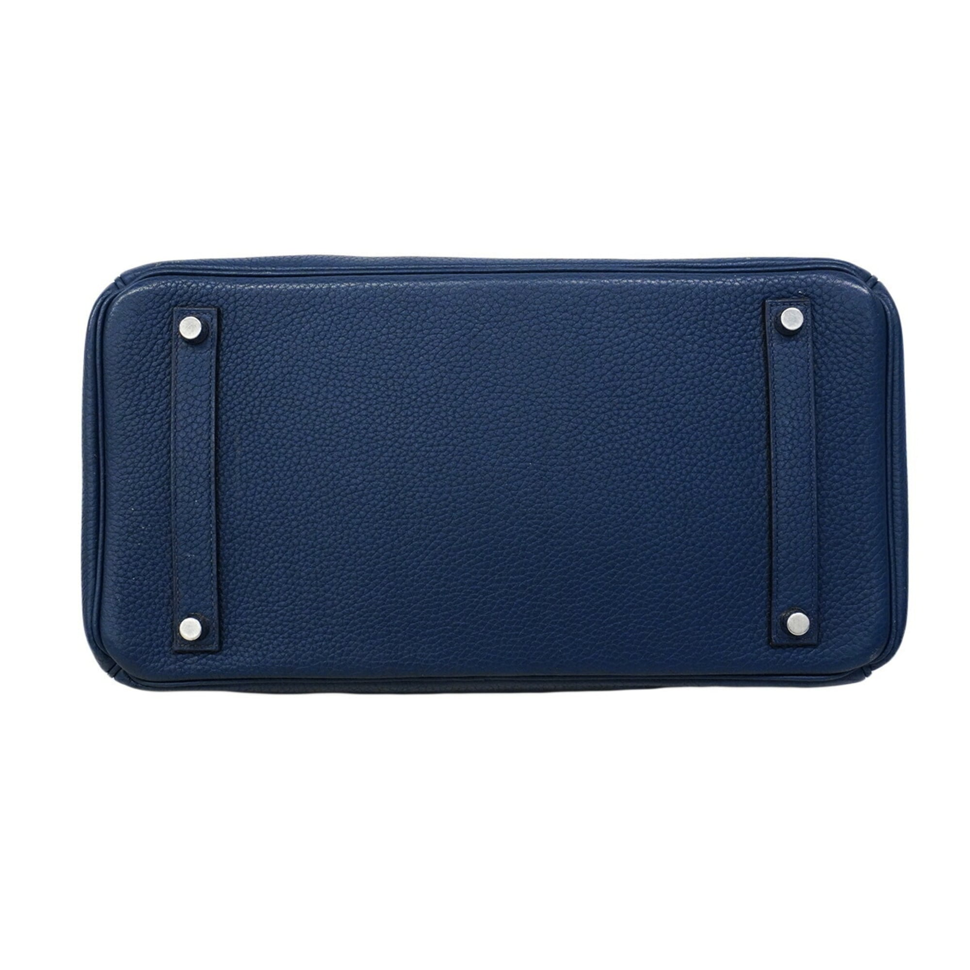 Hermes Blue Togo Leather Handbag (Pre-Owned)