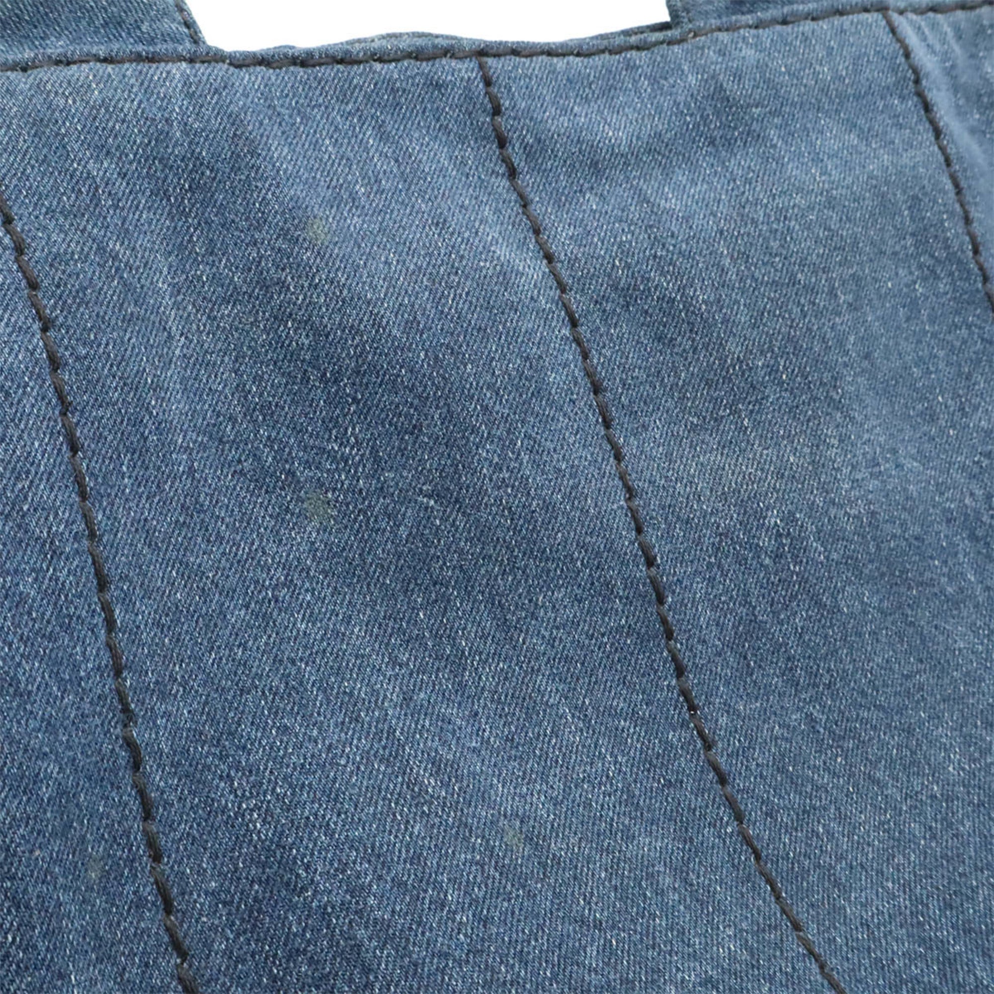 Prada Blue Denim Handbag Shoulder Bag Tote Bag (Pre-Owned)