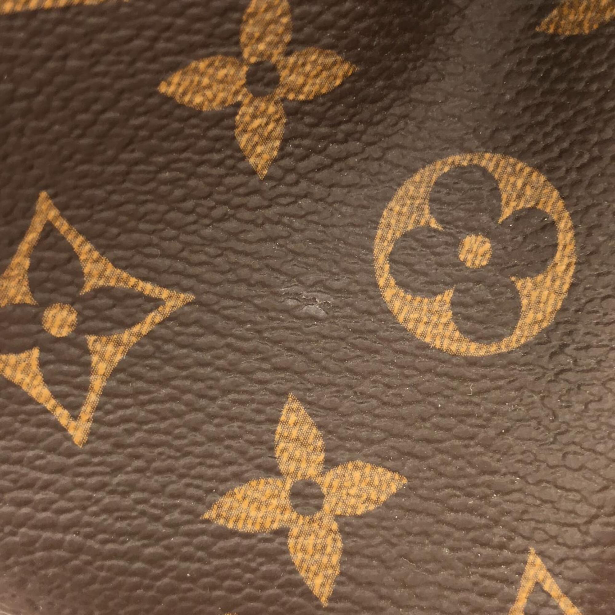 Louis Vuitton Marron Coated Canvas Handbag Pouch (Pre-Owned)