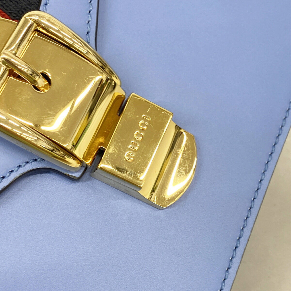 Gucci Blue Leather Handbag (Pre-Owned)