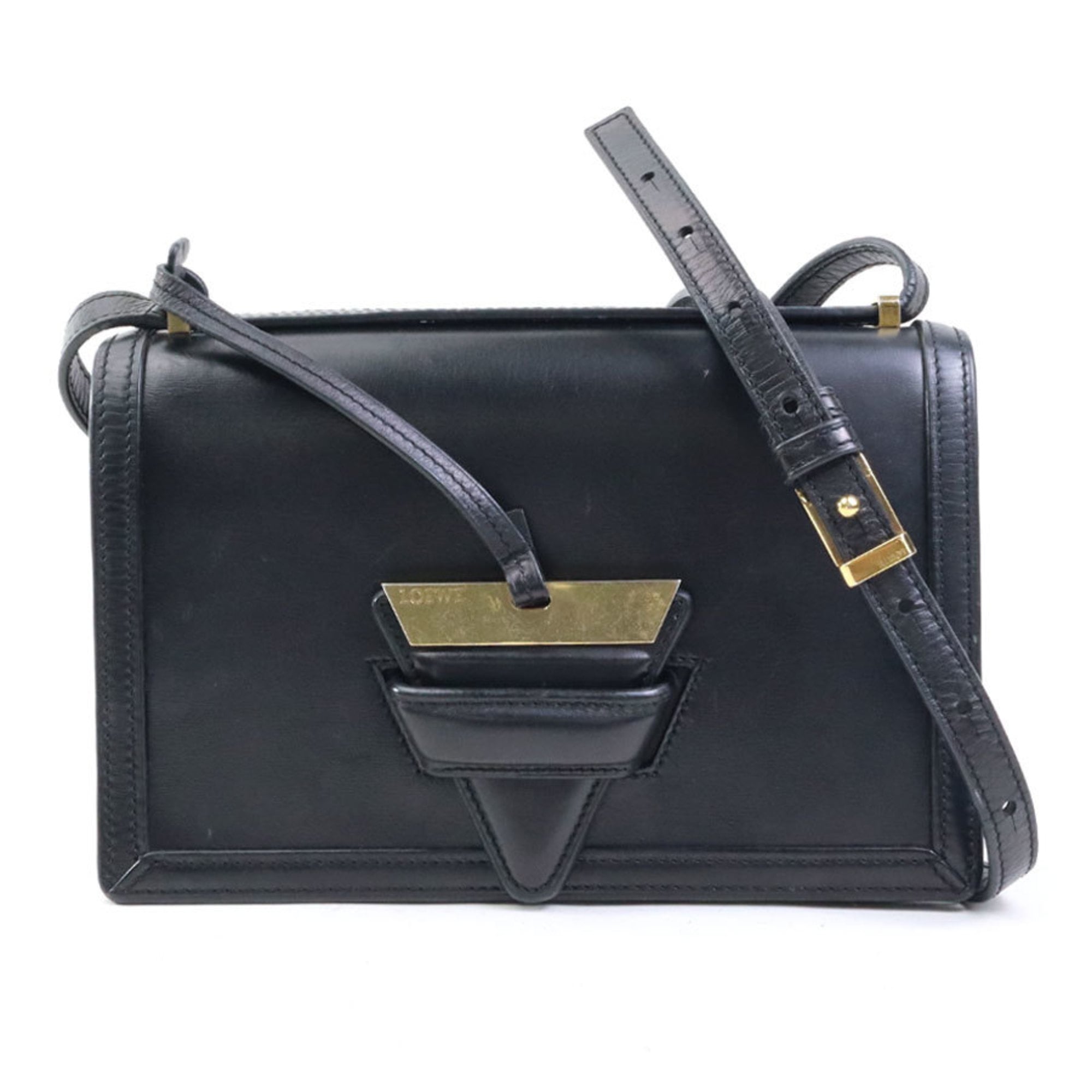 Loewe Black Leather Shoulder Bag (Pre-Owned)