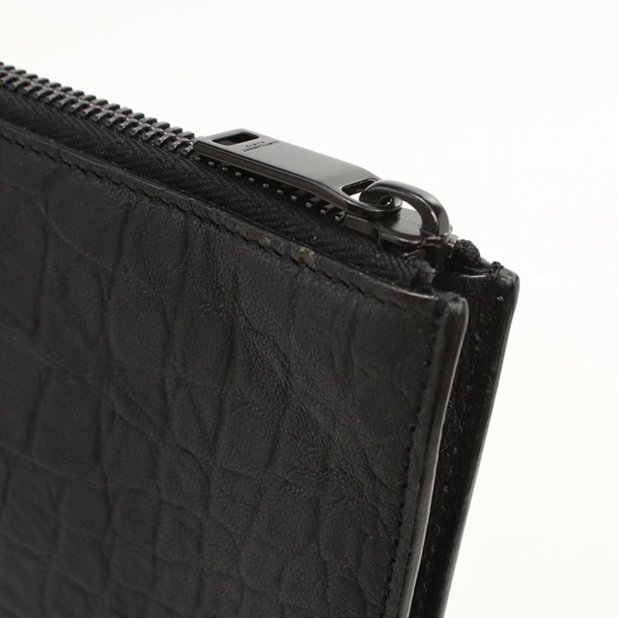 Saint Laurent Black Leather Clutch Bag (Pre-Owned)