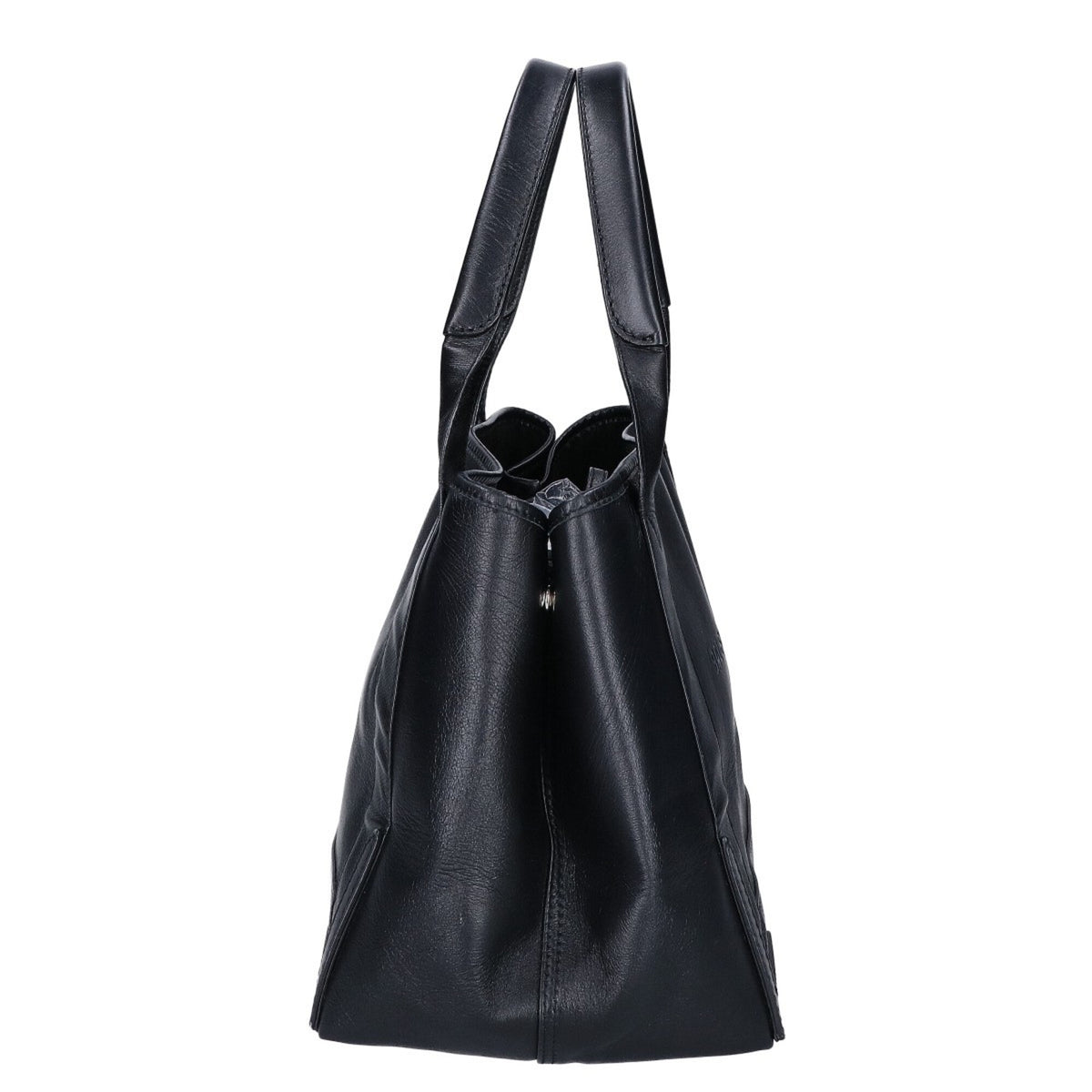 Balenciaga Navy Leather Pouch Tote Bag (Pre-Owned)