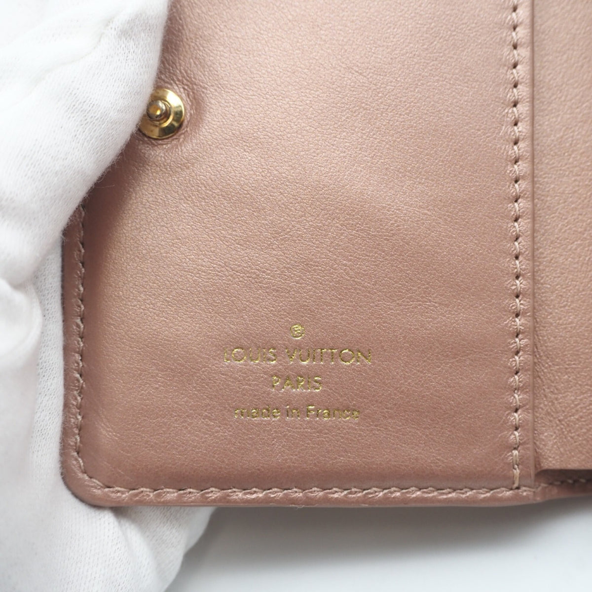 Louis Vuitton Monogram Pink Beige Leather Wallet (Bi-Fold) (Pre-Owned)
