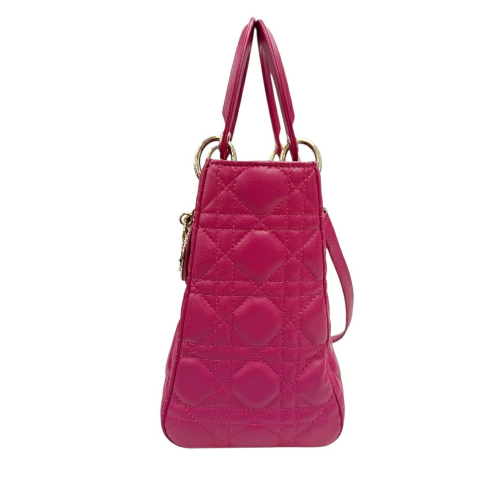 Christian Dior Pink Leather Handbag (Pre-Owned)