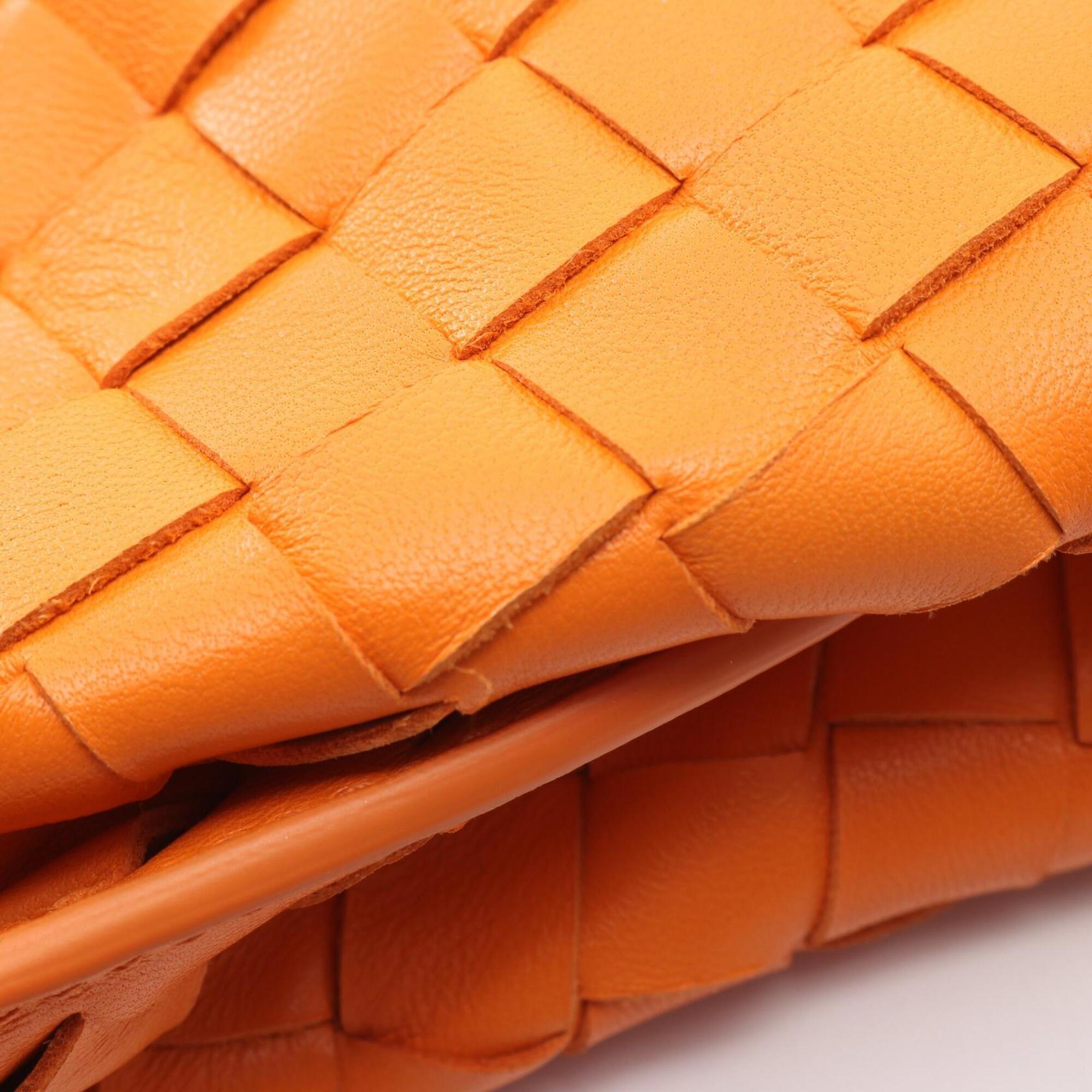Bottega Veneta Orange Leather Handbag (Pre-Owned)