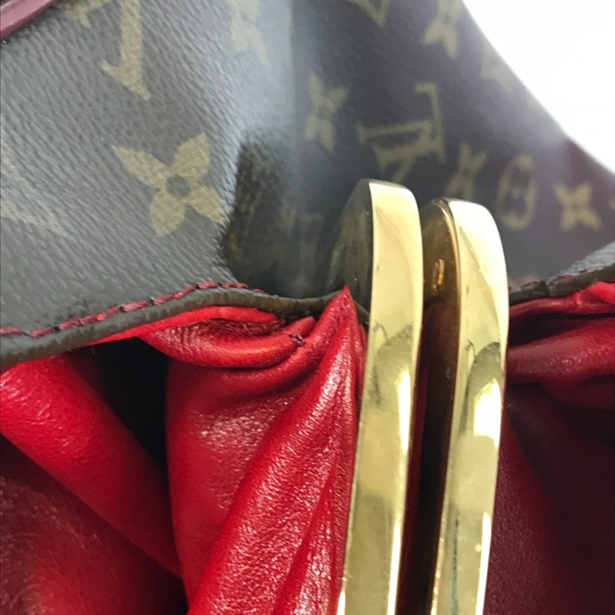 Louis Vuitton Monogram Mirage Brown Red Color Canvas Boston Bag Shoulder Bag (Pre-Owned)