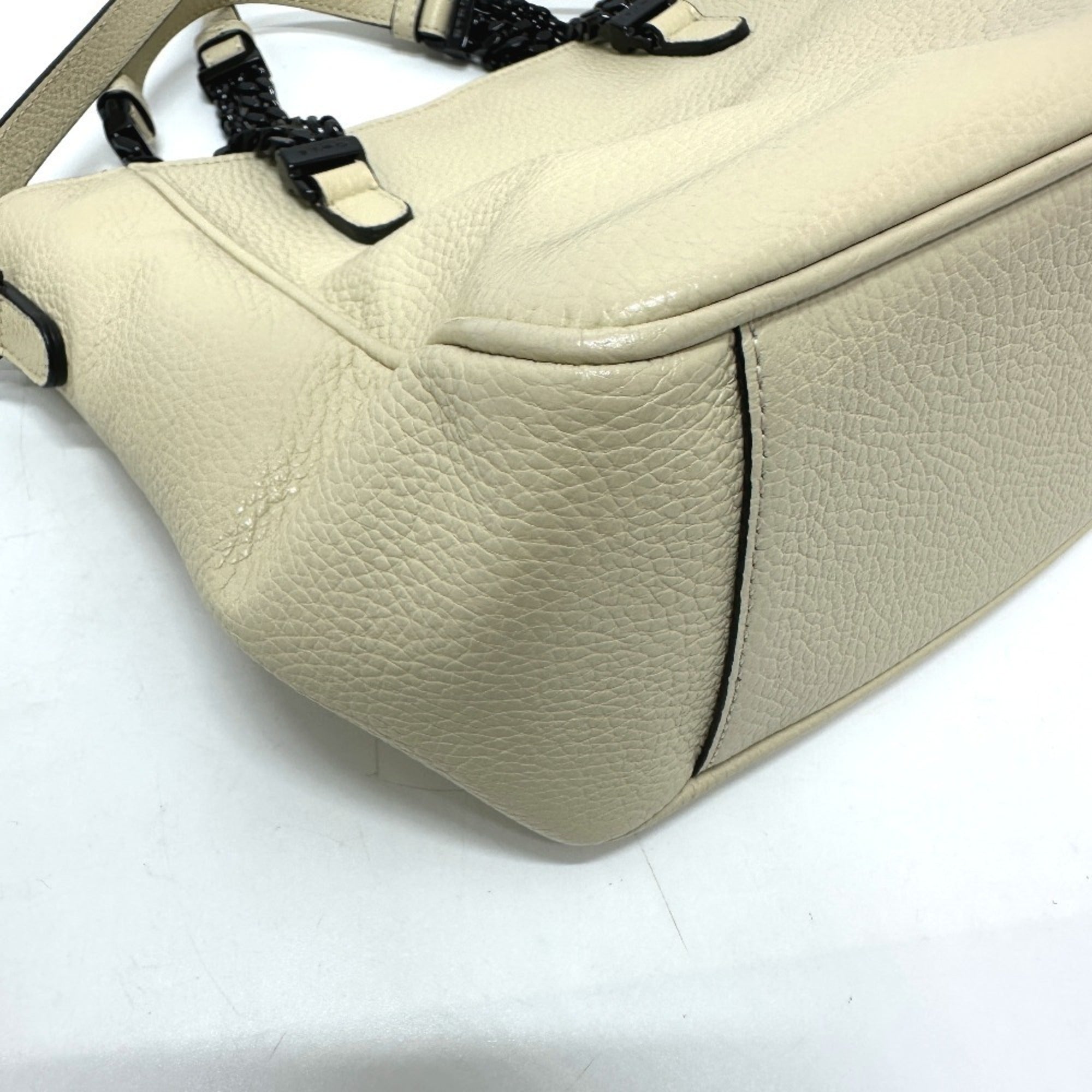 Etro Beige Leather Handbag Shoulder Bag (Pre-Owned)