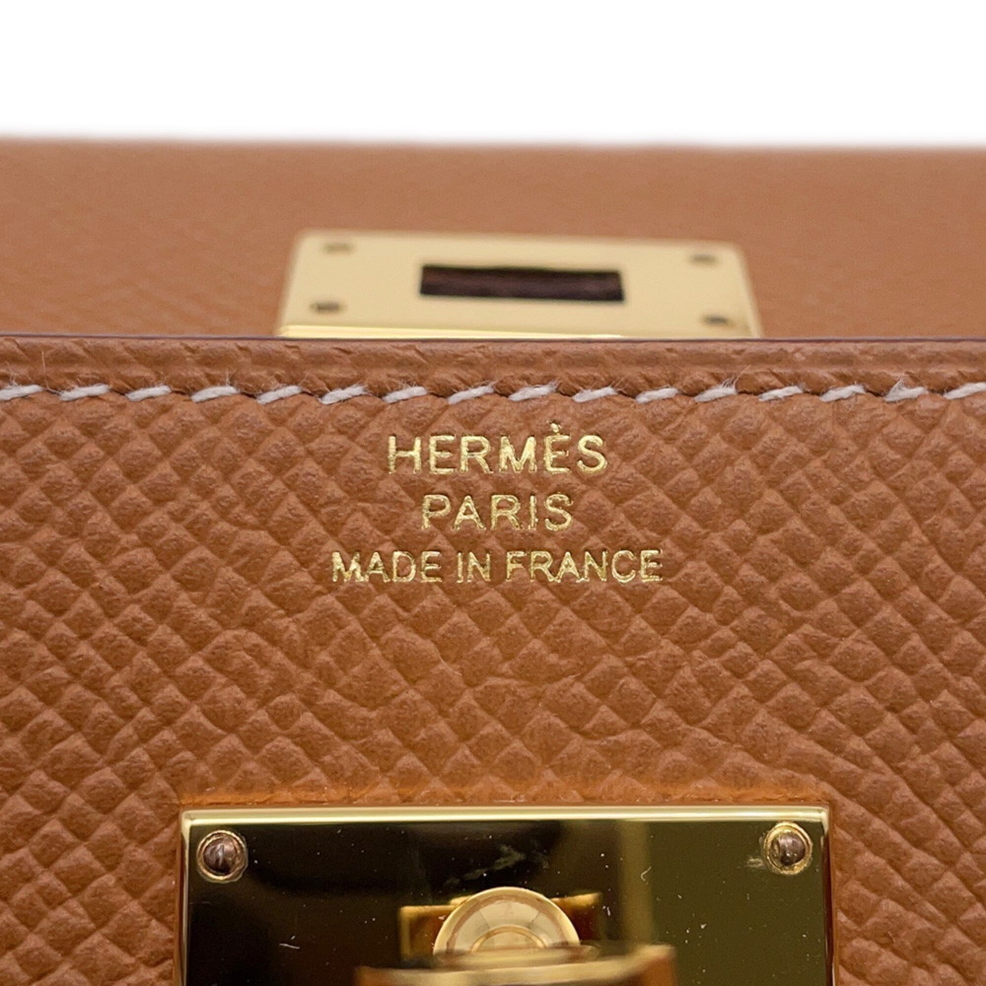 Hermes Kara Gold Epsom Leather Long Wallet (Bi-Fold) (Pre-Owned)