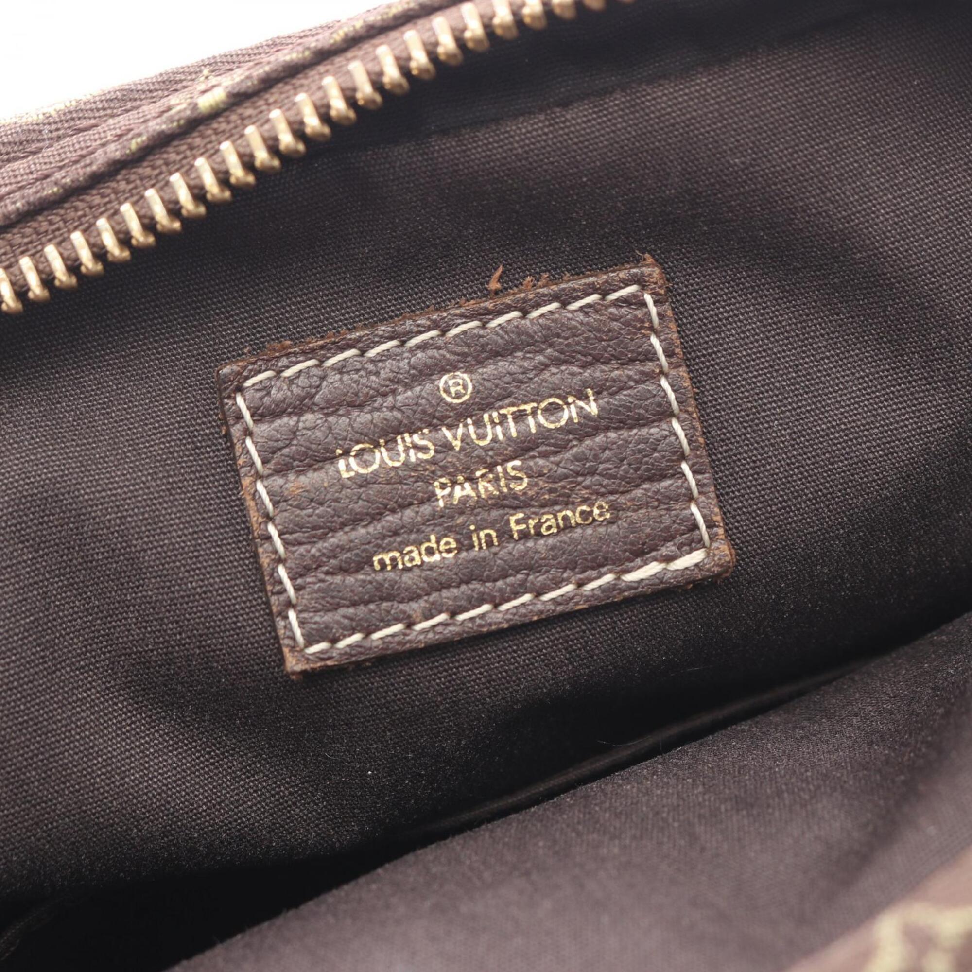 Louis Vuitton Brown Canvas Leather Handbag Pochette Shoulder Bag (Pre-Owned)