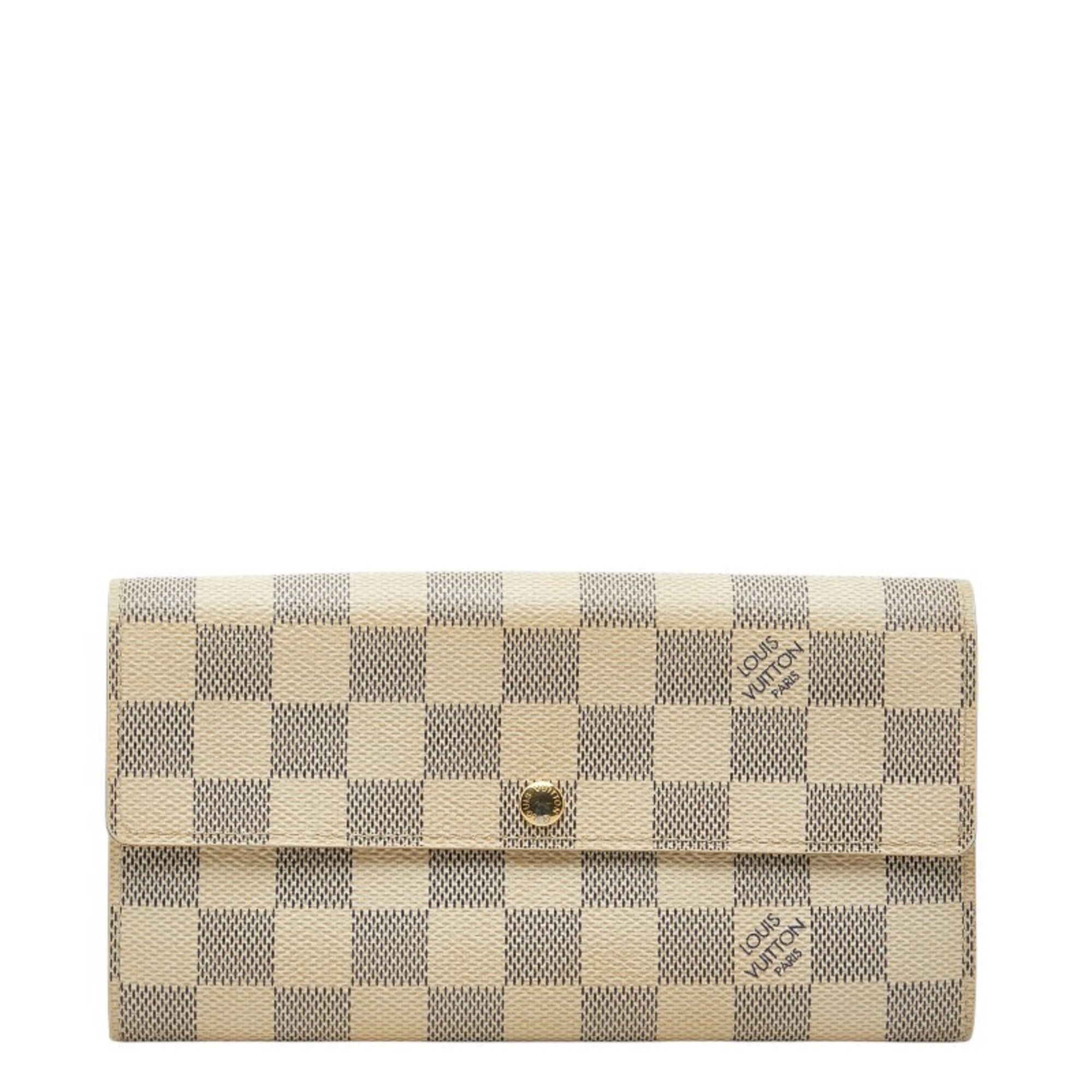 Louis Vuitton White Pvc Leather Long Wallet (Bi-Fold) (Pre-Owned)