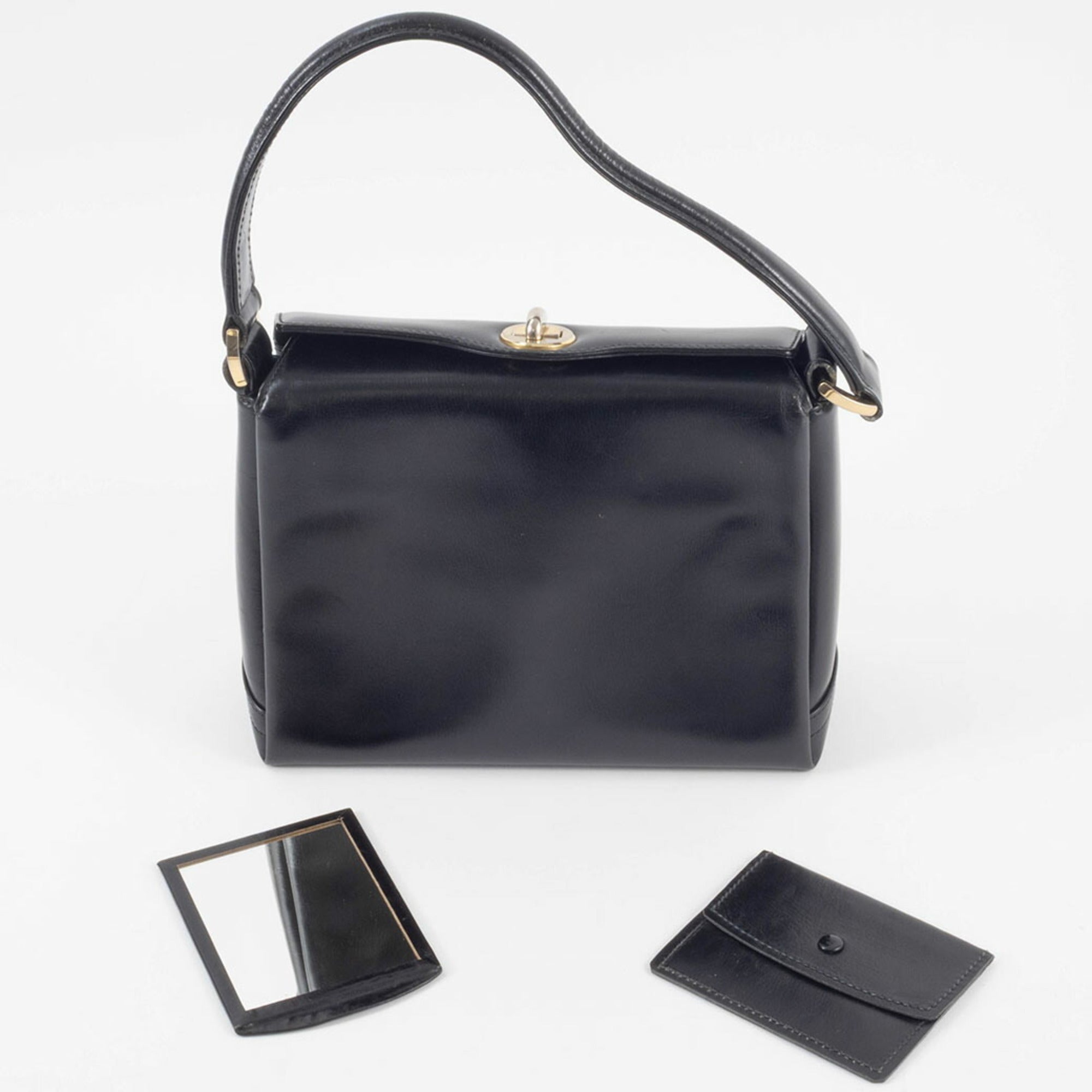 Gucci Black Leather Handbag Shoulder Bag (Pre-Owned)