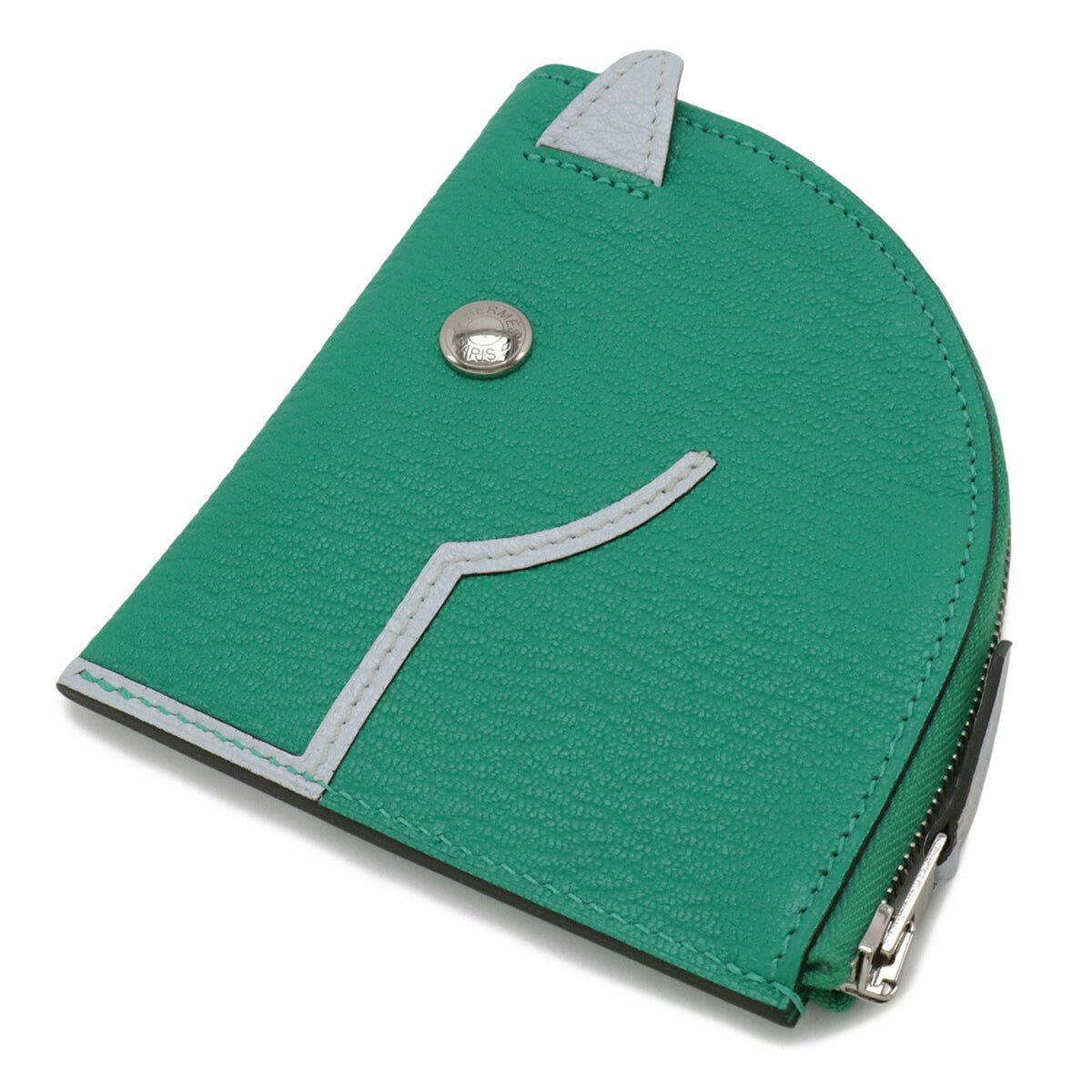 Hermes Green Mint Green Chevre Leather Coin Purse/Coin Case (Pre-Owned)