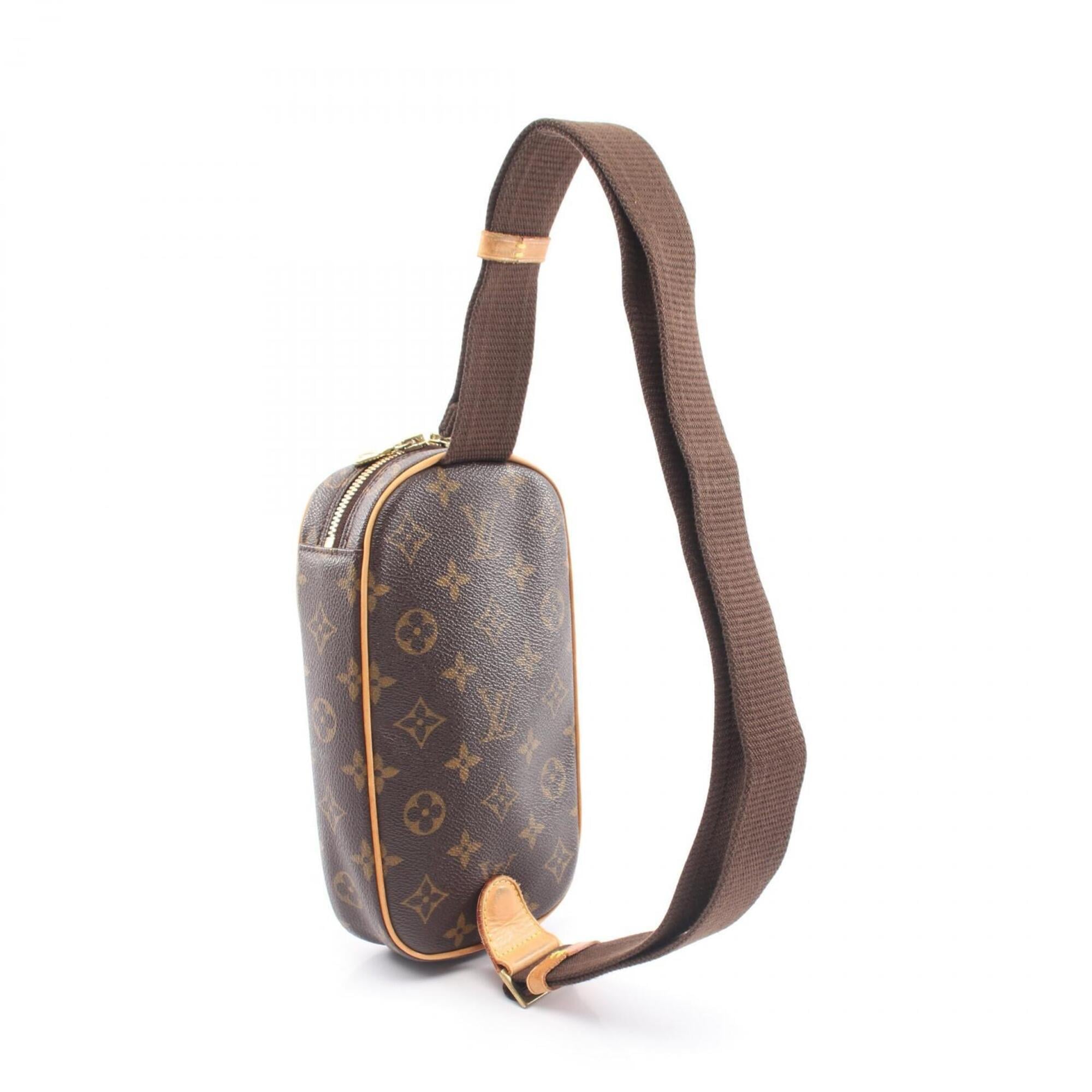 Louis Vuitton Brown Coated Canvas Leather Fanny Pack Handbag (Pre-Owned)