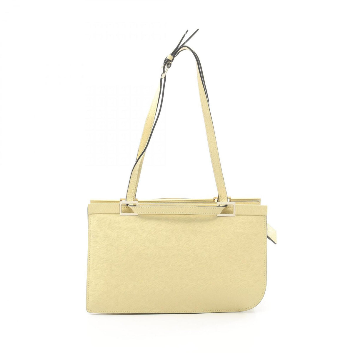 Valextra Yellow Leather Handbag Shoulder Bag (Pre-Owned)