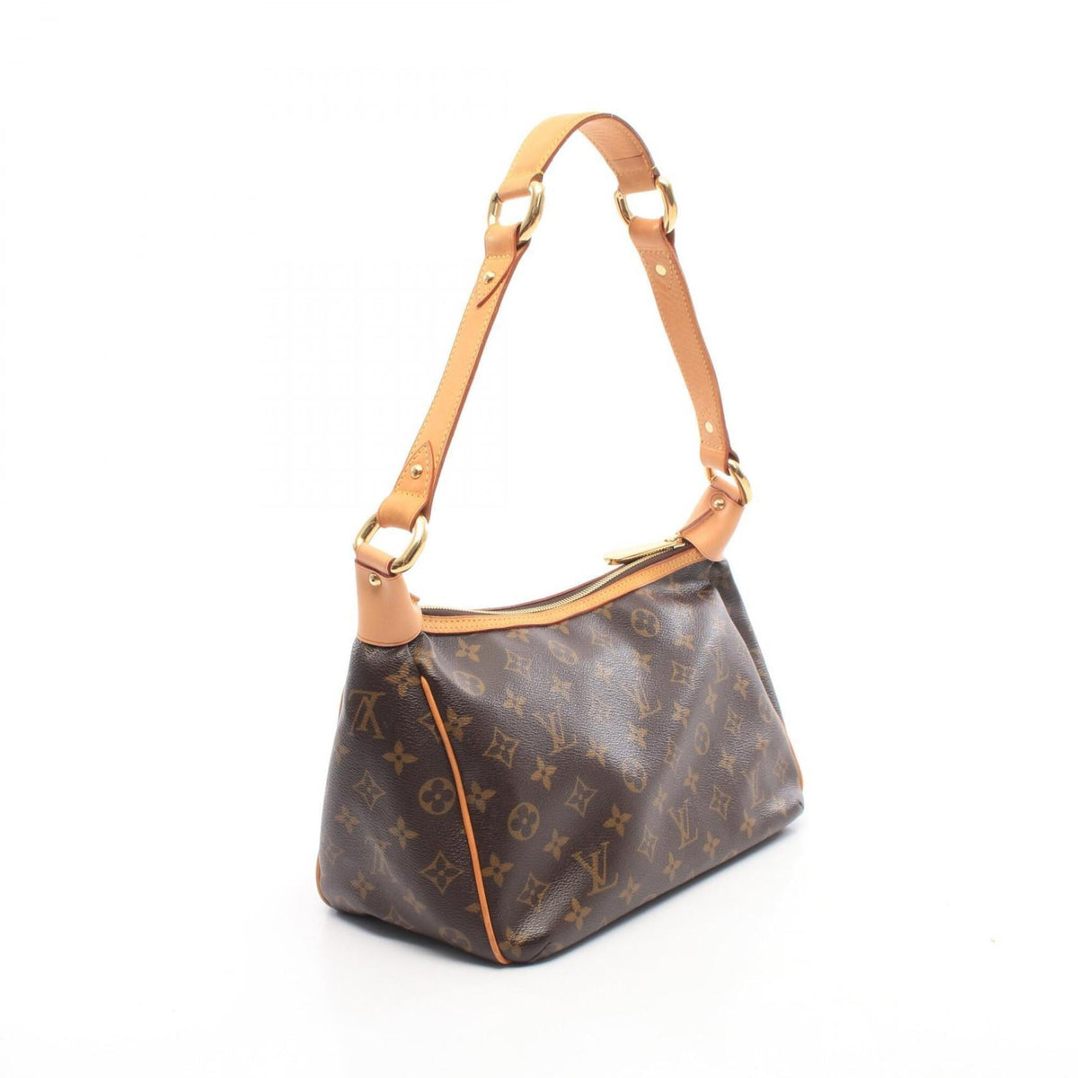 Louis Vuitton Brown Monogram Leather Handbag Shoulder Bag (Pre-Owned)