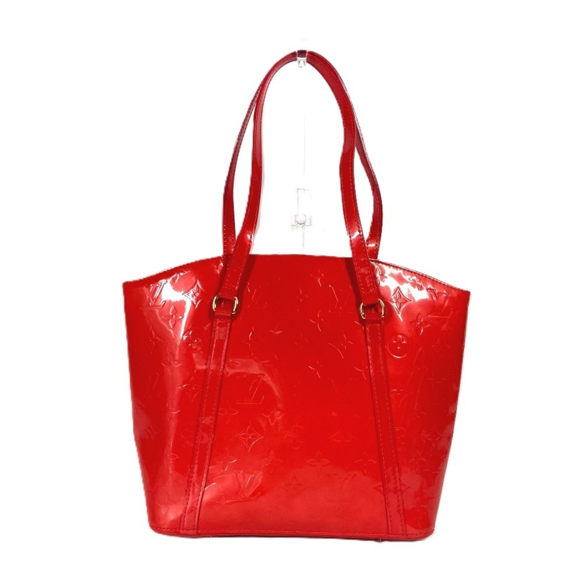 Louis Vuitton Red Color Rouge Grenadine Monogram Vernis Shoulder Bag Tote Bag (Pre-Owned)
