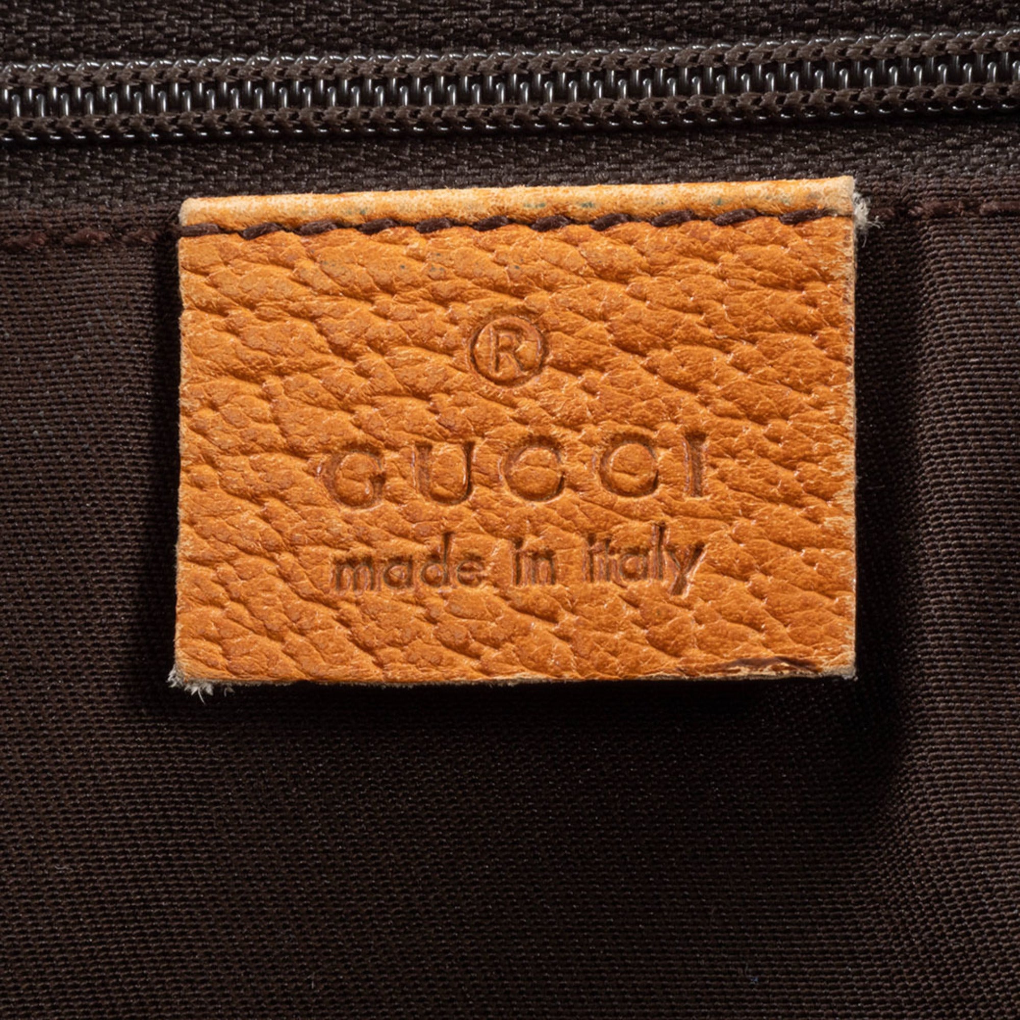 Gucci Abbey Beige Brown Gg Canvas Leather Tote Bag (Pre-Owned)