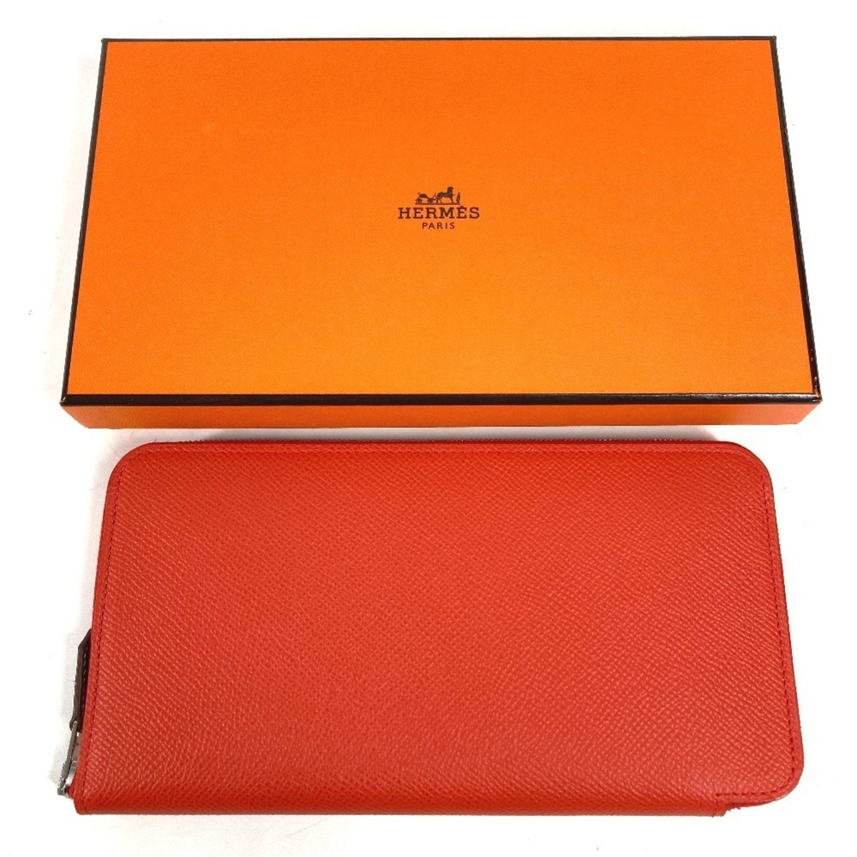 Hermes Capucine Orange Epsom Leather Long Wallet (Bi-Fold) (Pre-Owned)