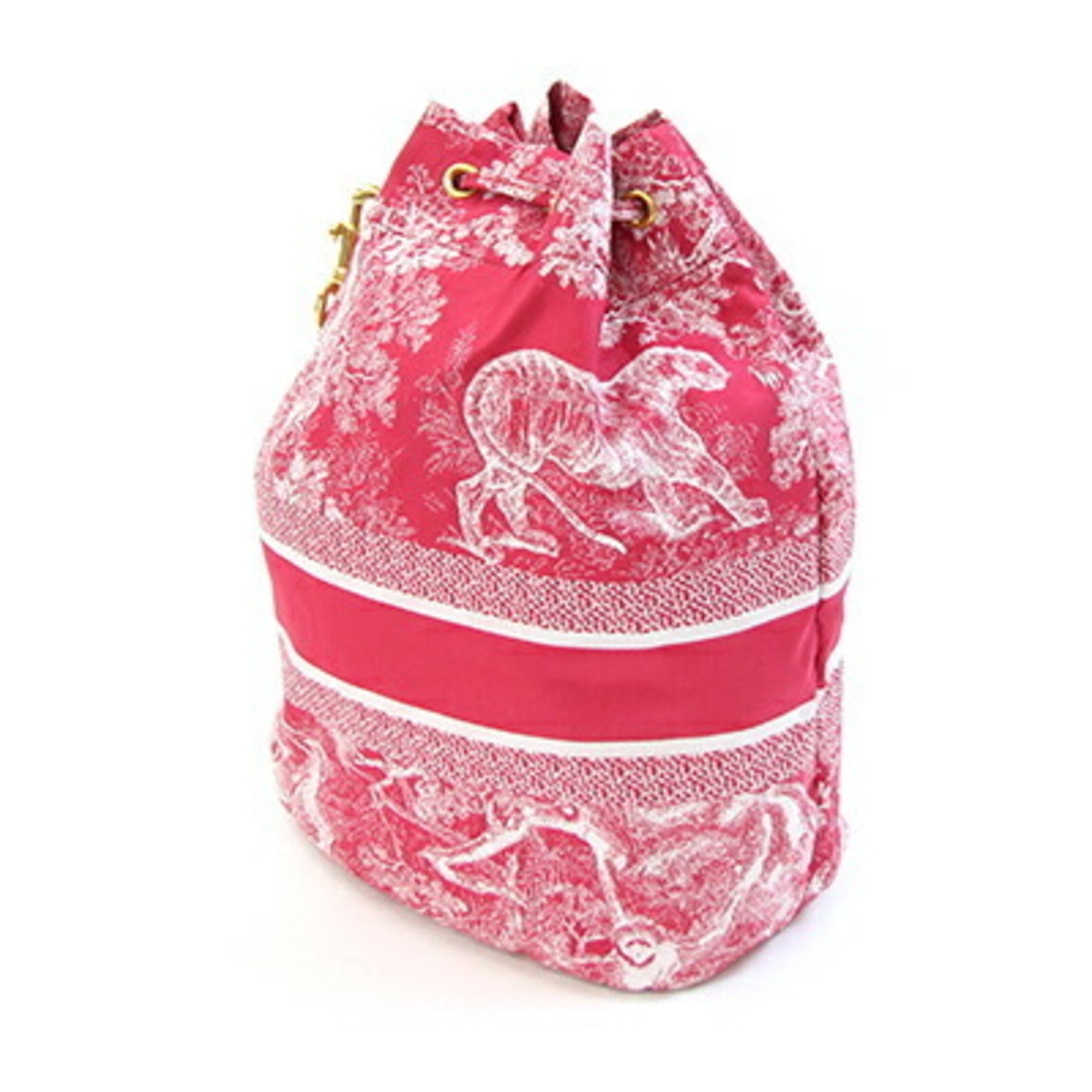 Christian Dior Pink Red Nylon Leather Handbag (Pre-Owned)