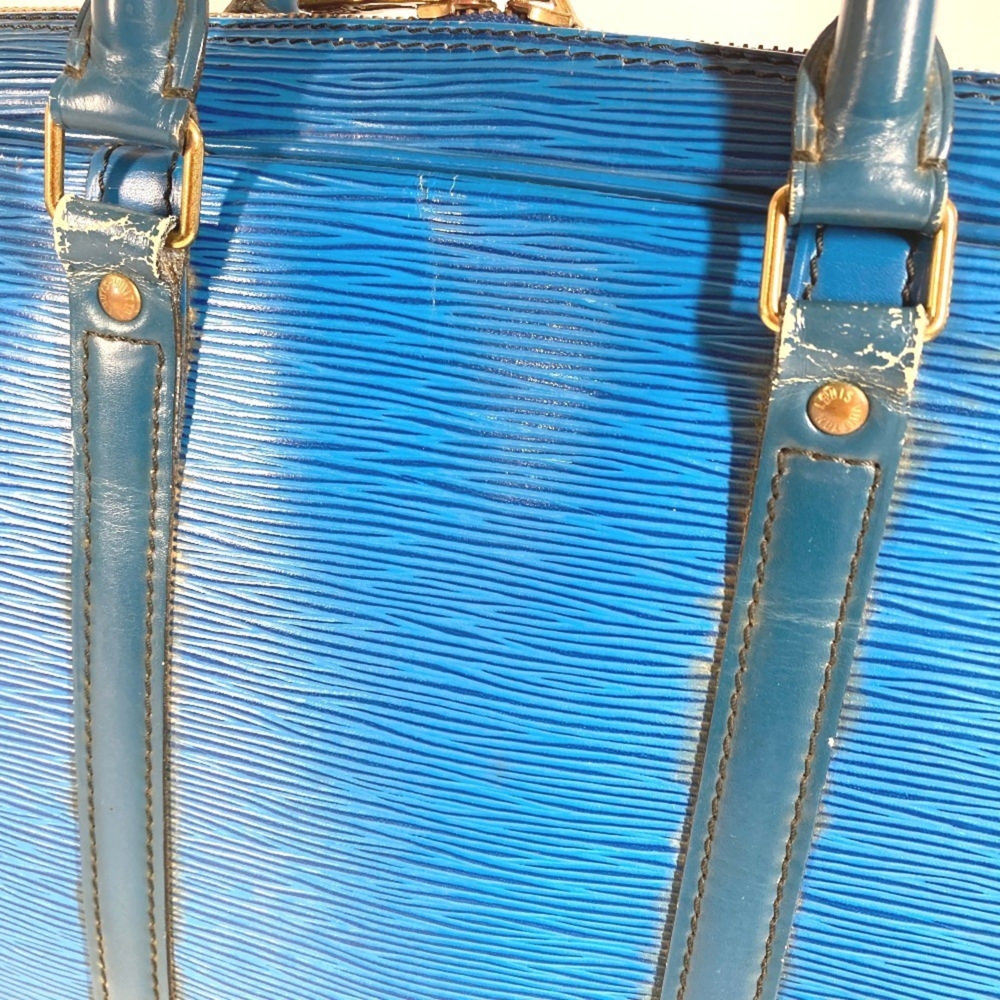 Louis Vuitton Blue Toledo Blue Epi Leather Briefcase Handbag Tote Bag (Pre-Owned)