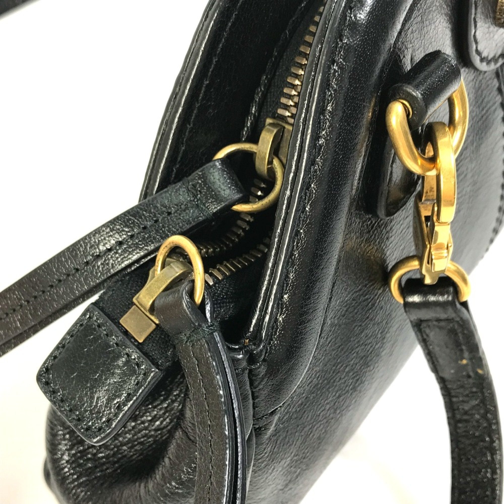 Gucci Black Leather Shoulder Bag (Pre-Owned)