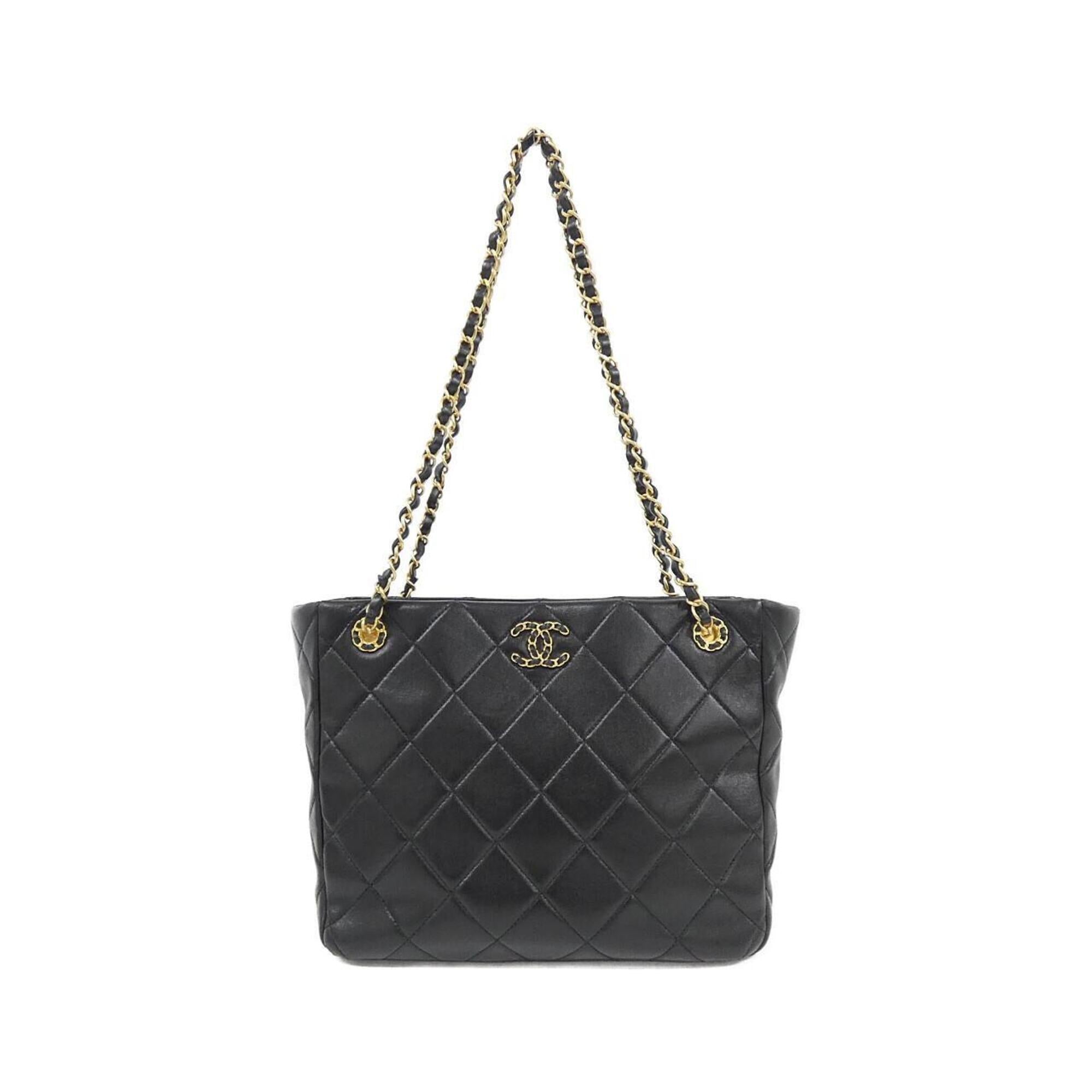 Chanel Black Leather Handbag (Pre-Owned)