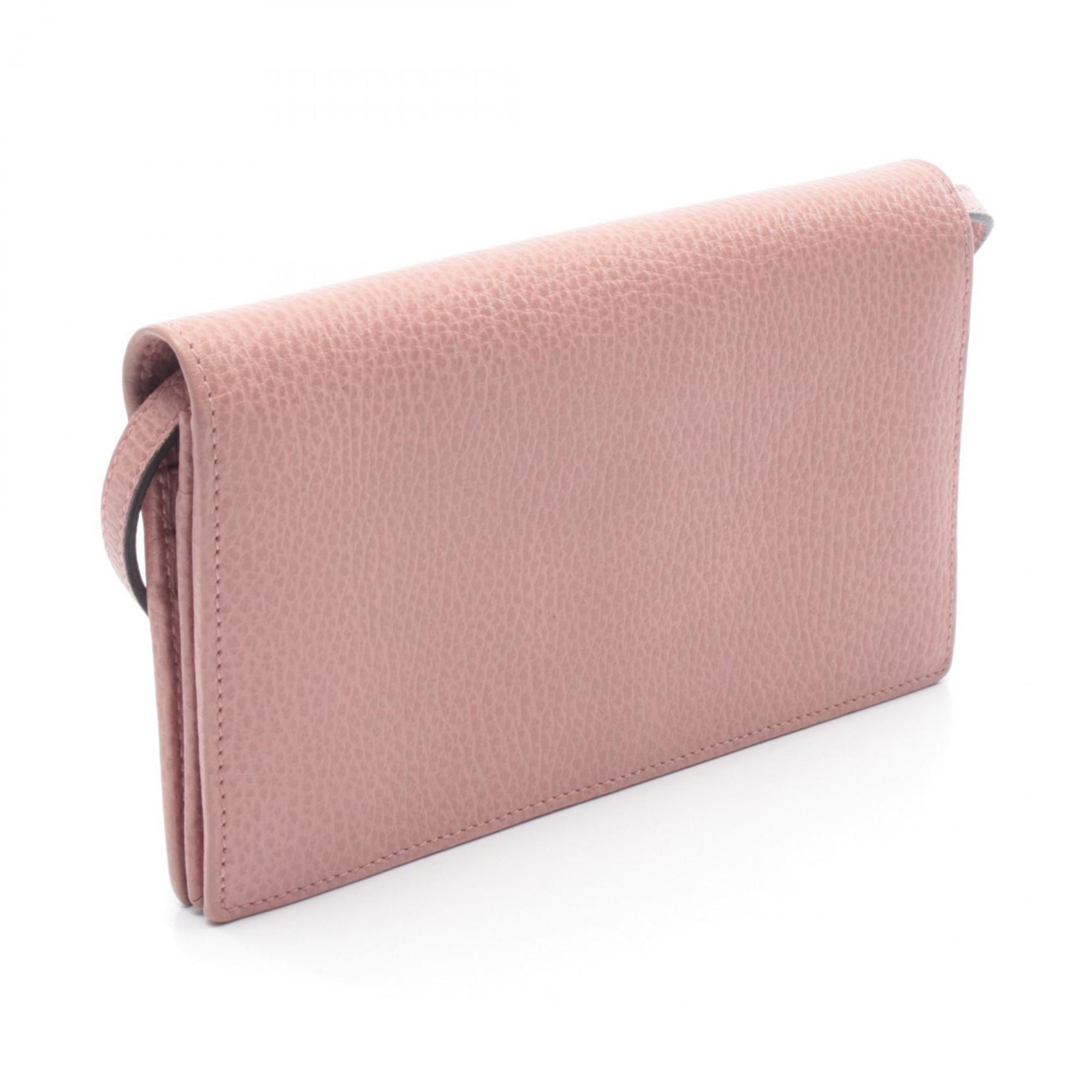 Gucci Pink Leather Handbag Shoulder Bag (Pre-Owned)