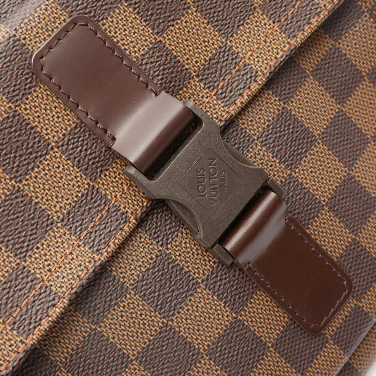 Louis Vuitton Brown Ebene Coated Canvas Leather Handbag Shoulder Bag (Pre-Owned)