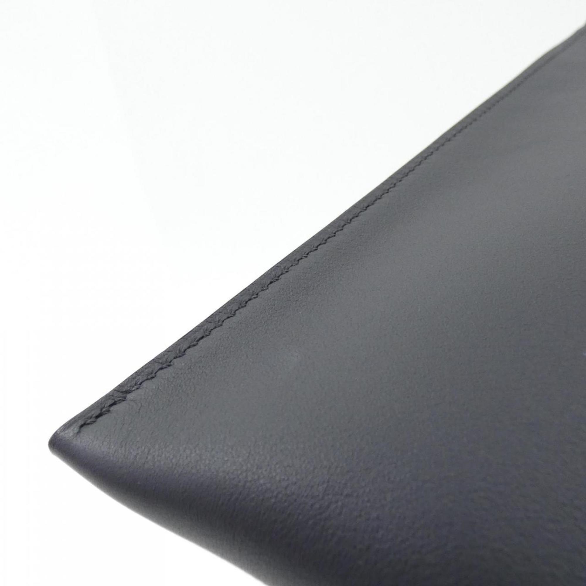 Hermes Blue Indigo Swift Leather Chain/Shoulder Wallet (Pre-Owned)