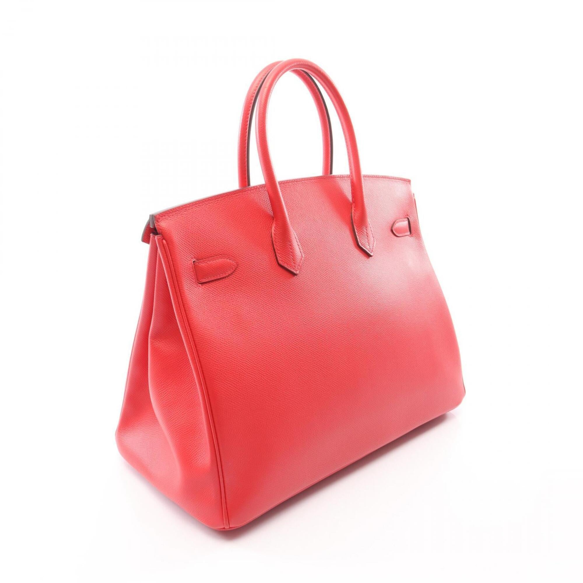 Hermes Bougainvillier Red Color Epsom Leather Handbag (Pre-Owned)
