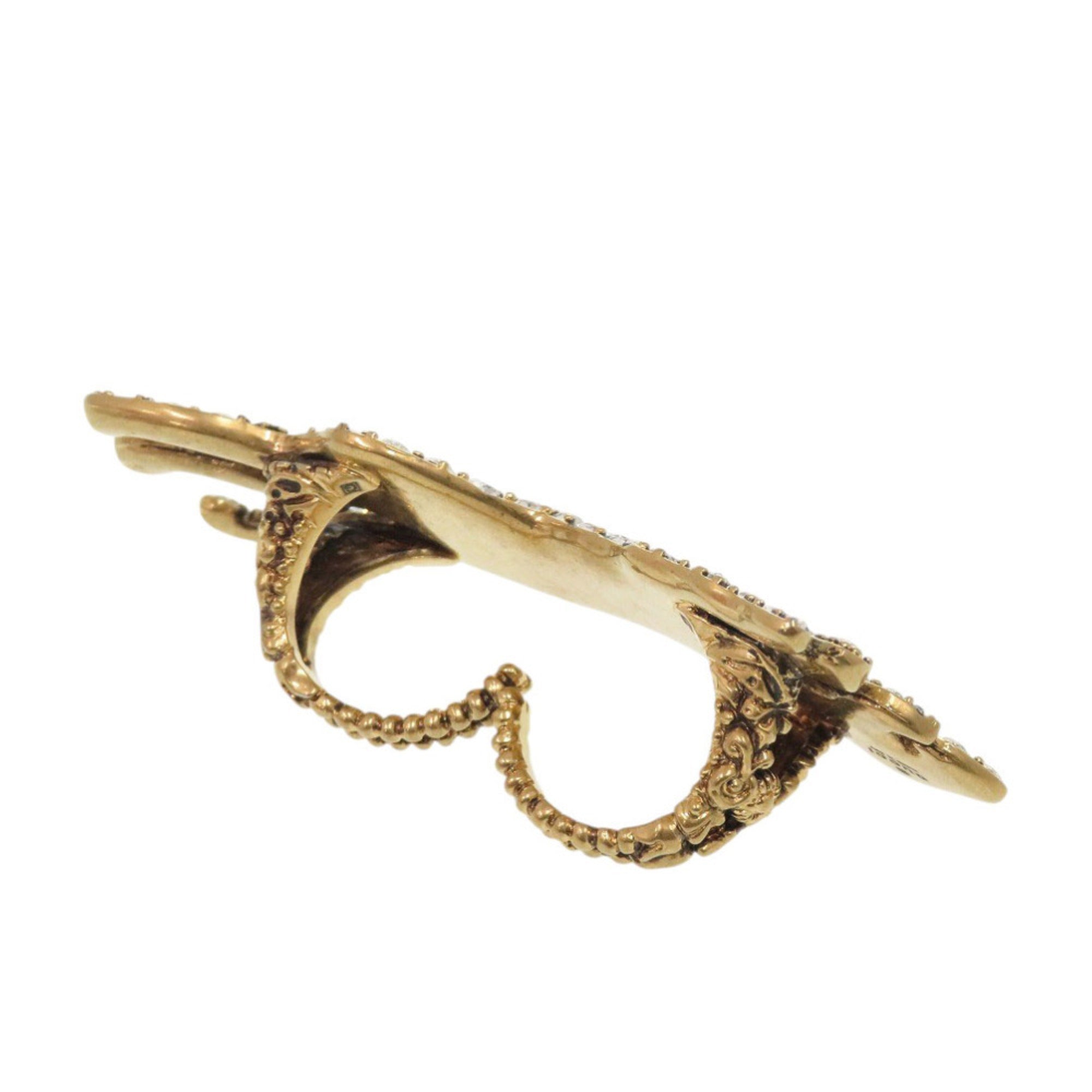 Gucci Gold Silver Metal Band Ring (Pre-Owned)