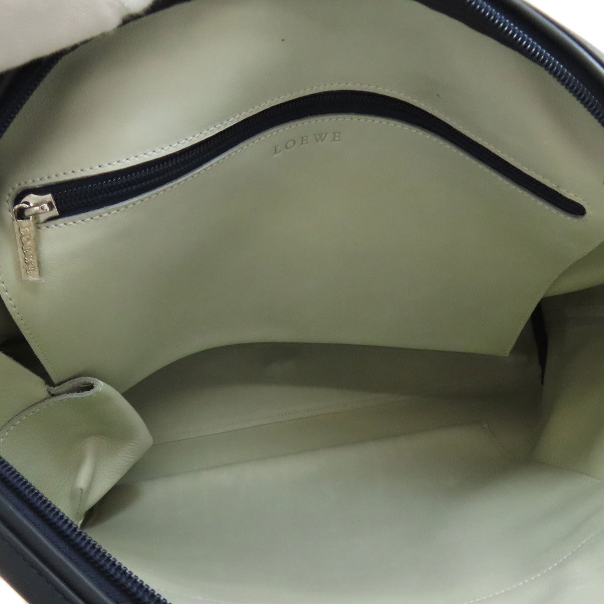 Loewe Navy Leather Suede Tote Bag (Pre-Owned)