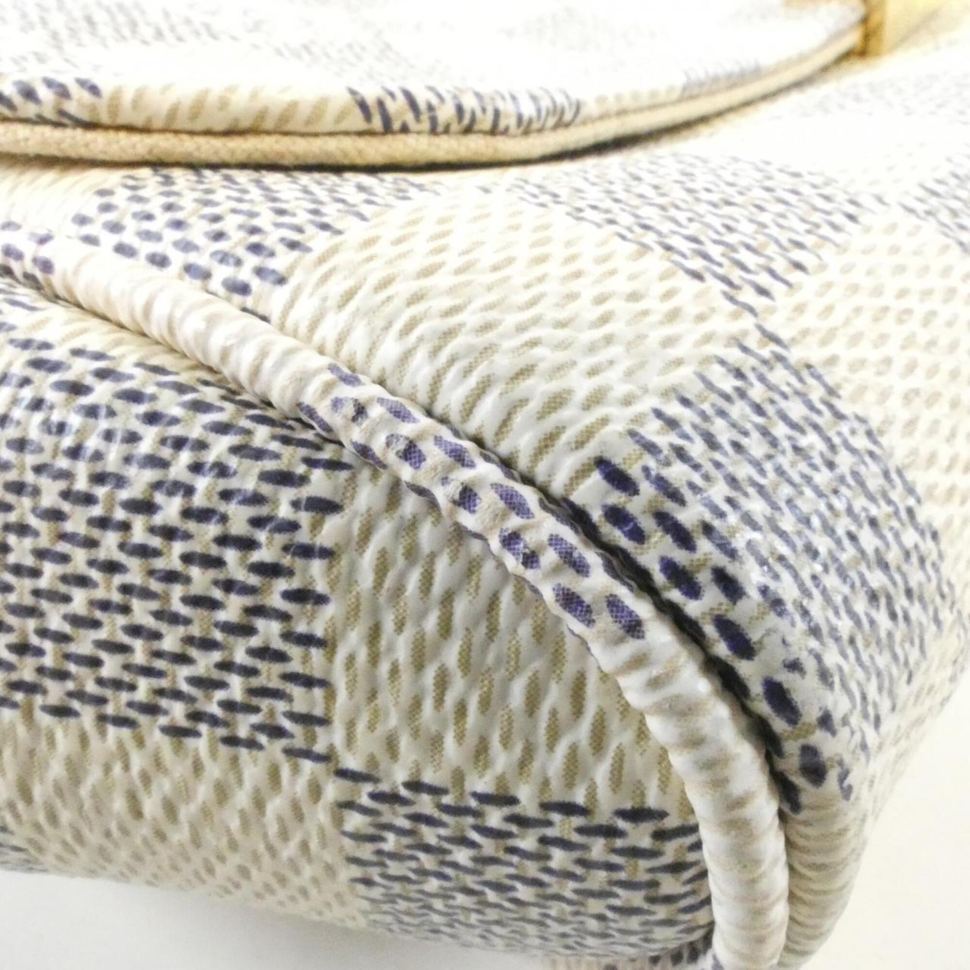 Louis Vuitton Azur White Coated Canvas Shoulder Bag (Pre-Owned)